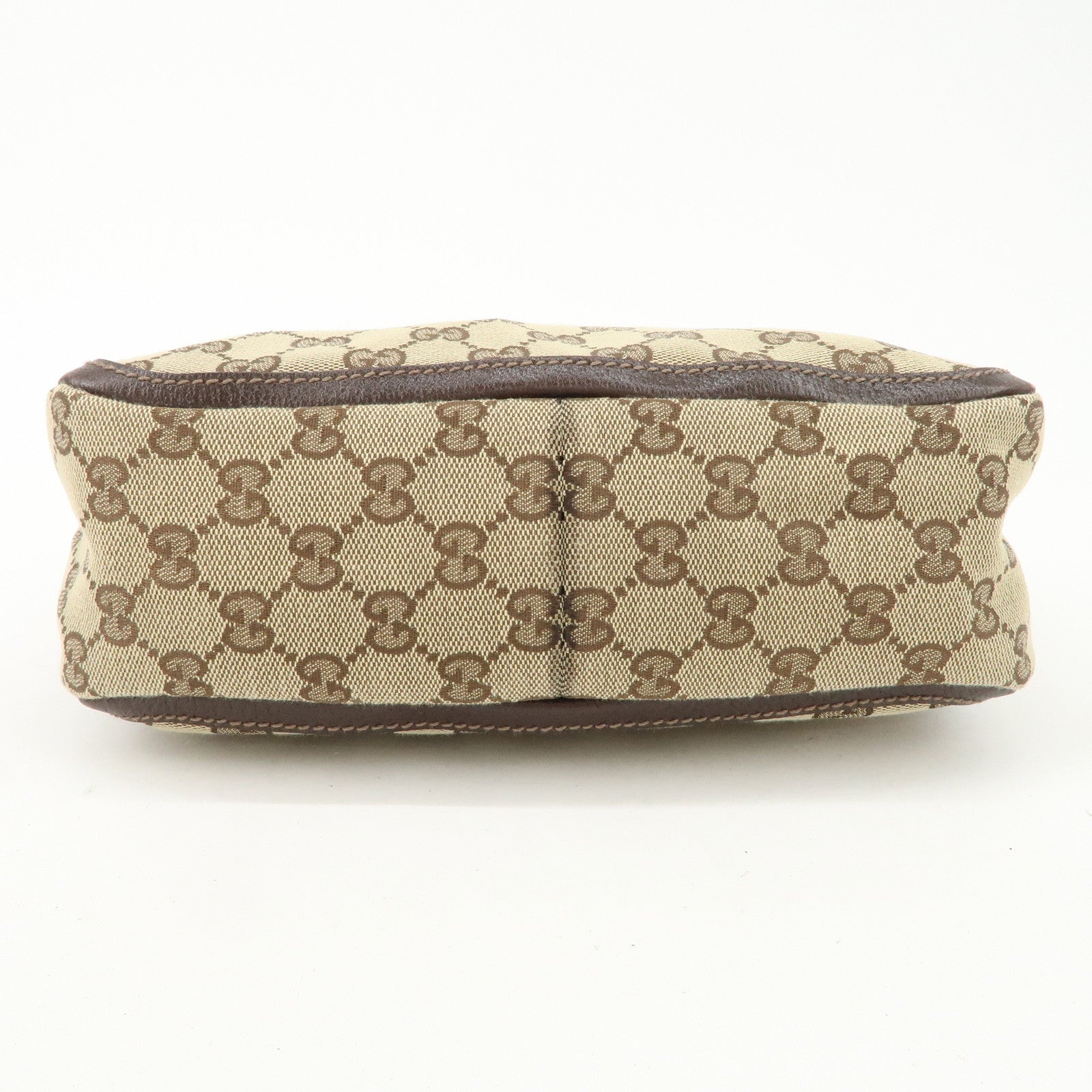 GUCCI GG Canvas Shoulder Bag Hand Bag Beige Brown 146244
