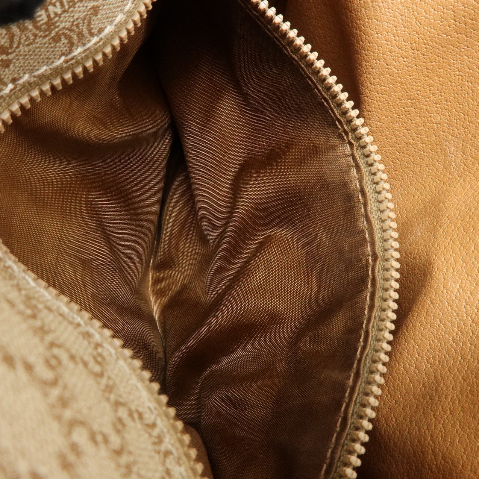 CELINE Macadam PVC Leather Shoulder Bag Beige Brown