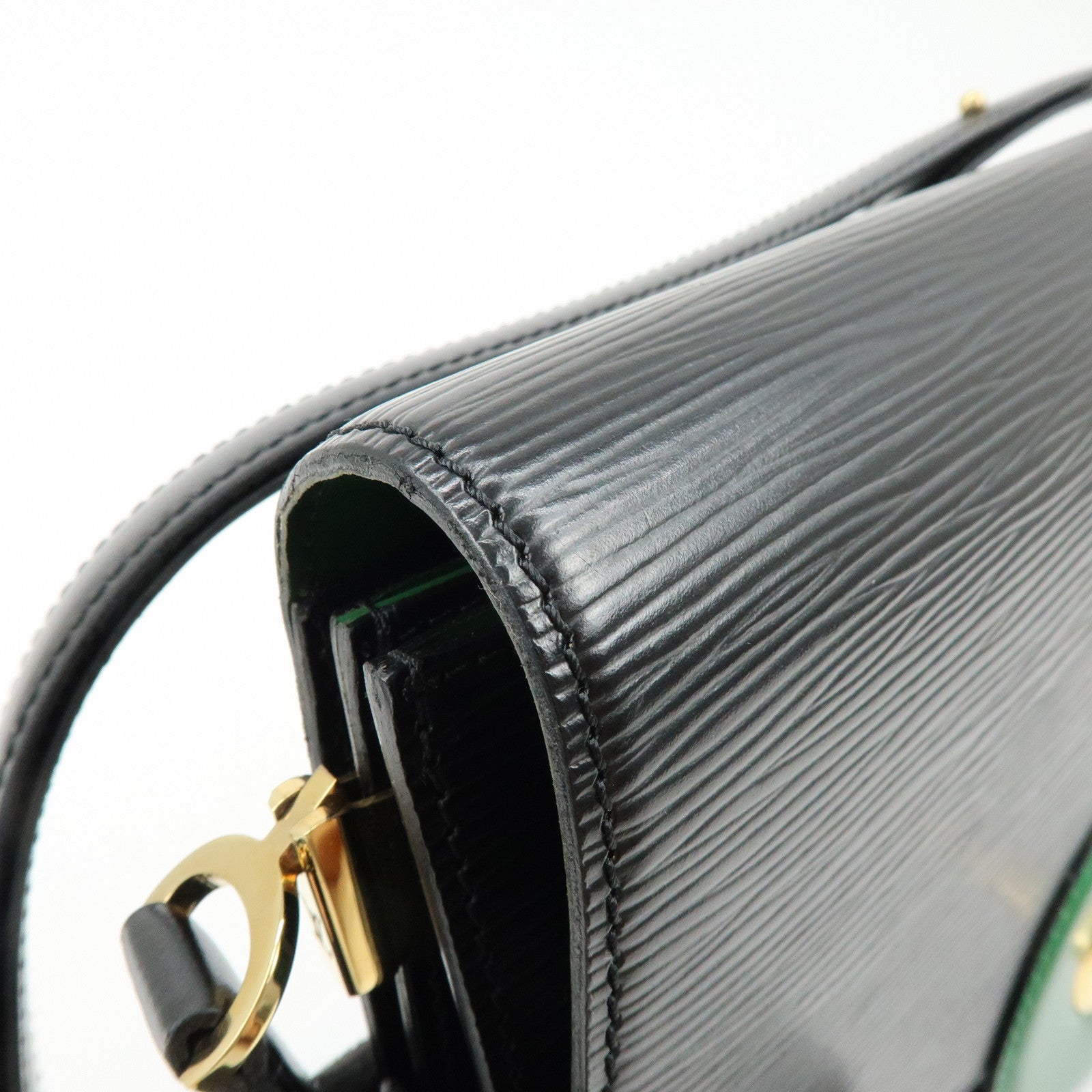 Louis Vuitton Epi Free Run Shoulder Bag Noir Borneo Green M52414