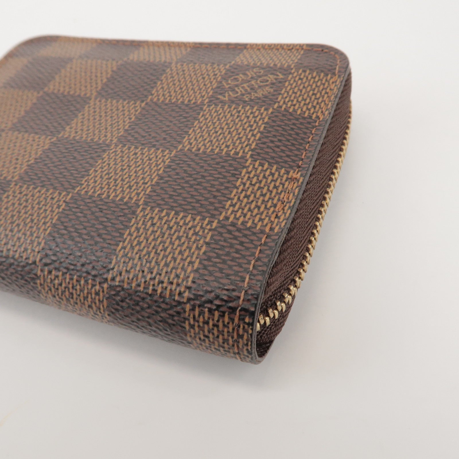 Louis Vuitton Damier Zippy Coin Case Wallet Brown N63070