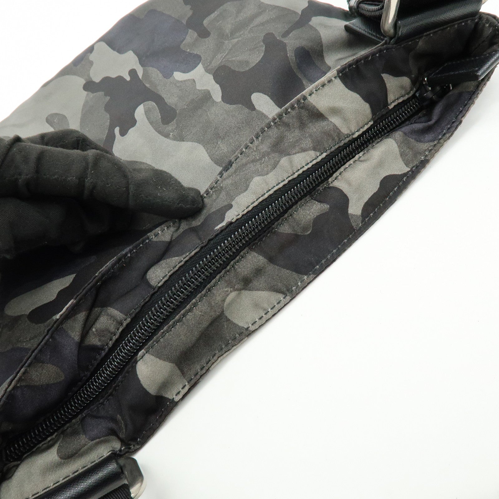 PRADA Triangle Logo Nylon Shoulder Bag Crossbody Bag Camouflage