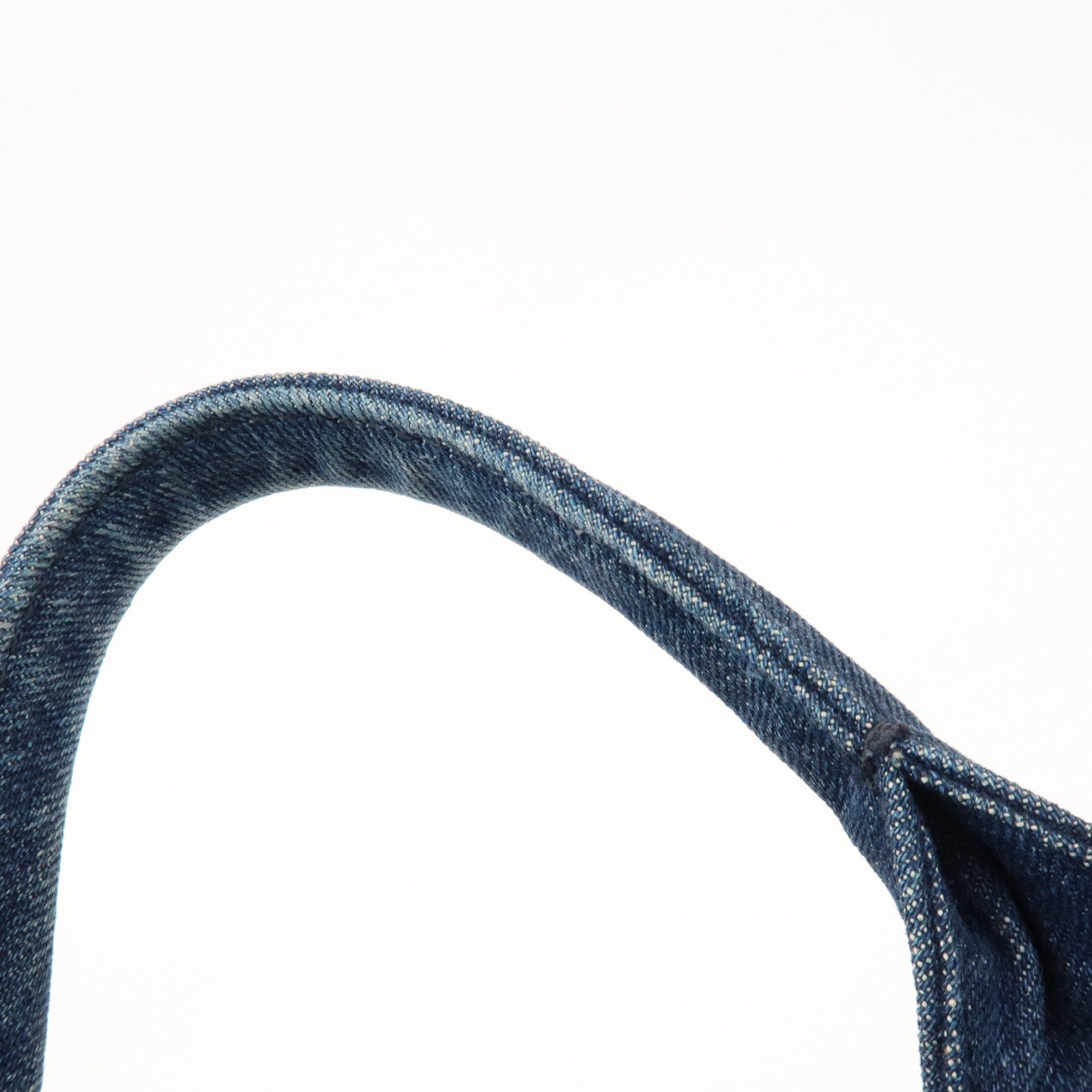 PRADA Canapa Mini 2Way Bag Hand Shoulder Bag Denim Blue B2439G