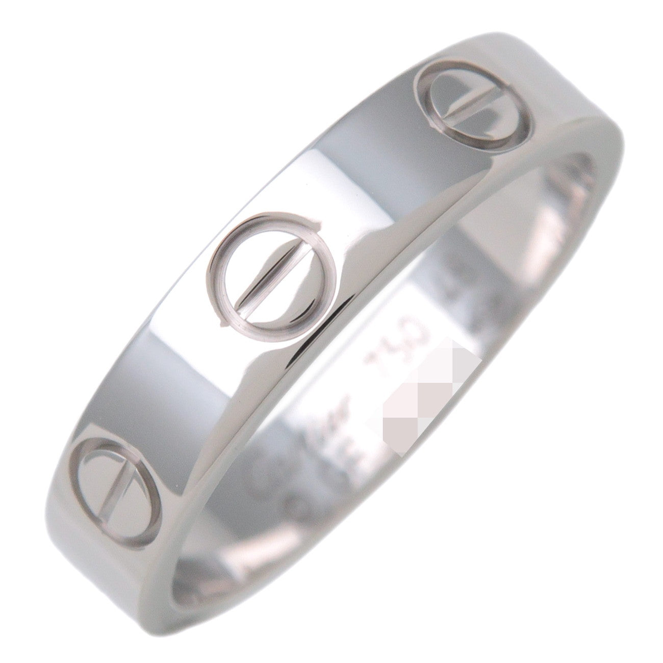 Cartier Mini Love Ring K18 750WG #48 US4.5 EU48 HK10 White Gold