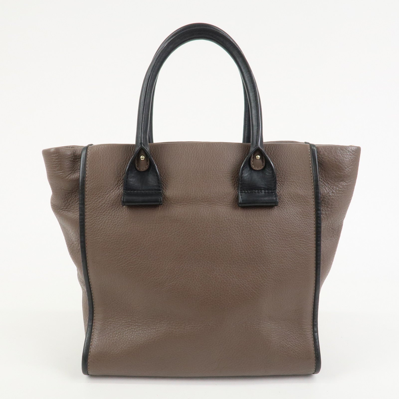 Chloe See by Chloe Leather Tote Bag Hand Bag Gray