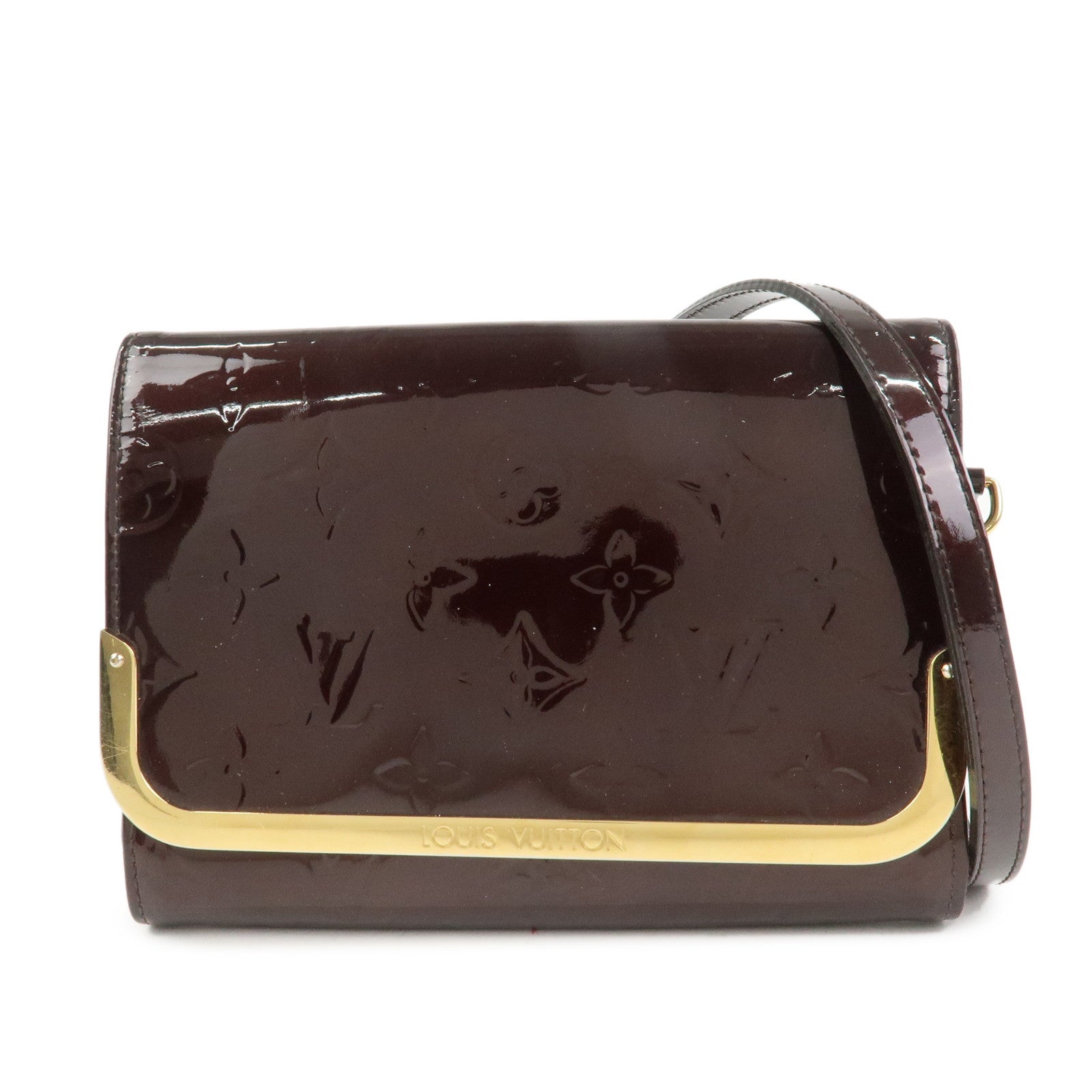 Louis Vuitton Vernis Rossmore PM Shoulder Bag Amarante M91546