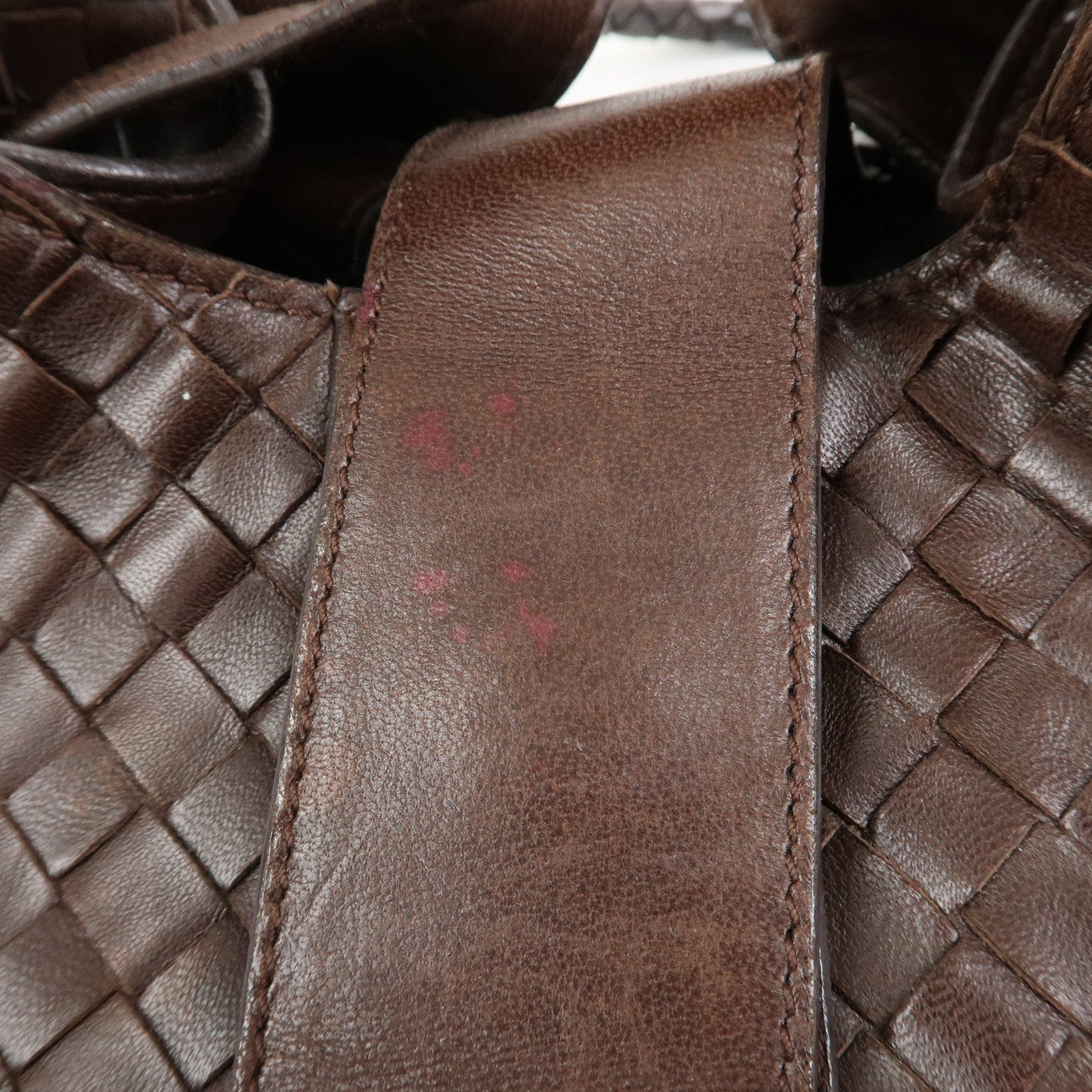 BOTTEGA VENETA Intrecciato Leather Hand Bag Brown