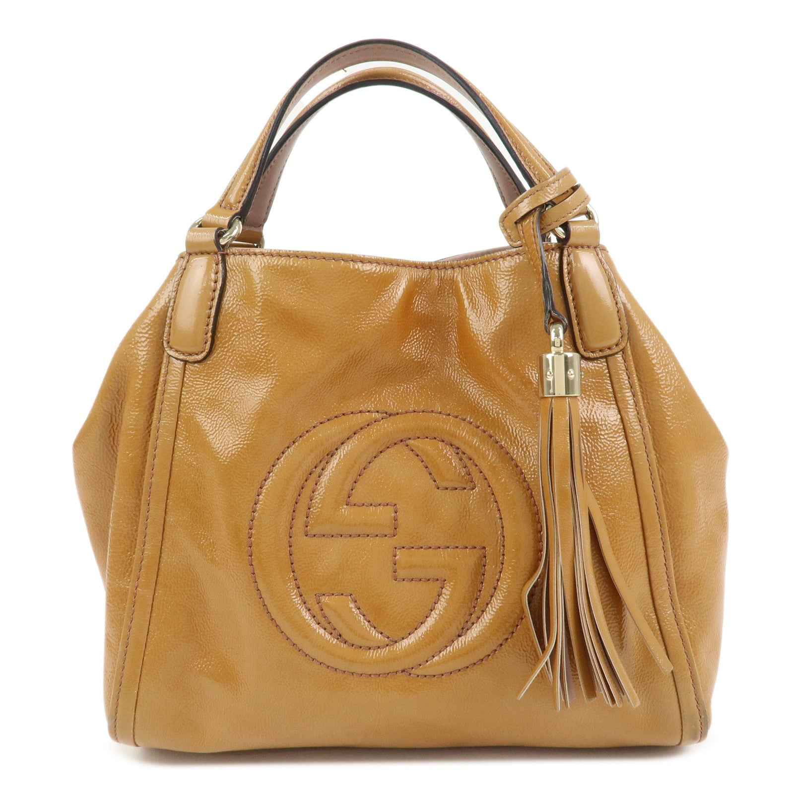 GUCCI SOHO Interlocking G 2Way Bag Hand Bag Shoulder Bag 336751