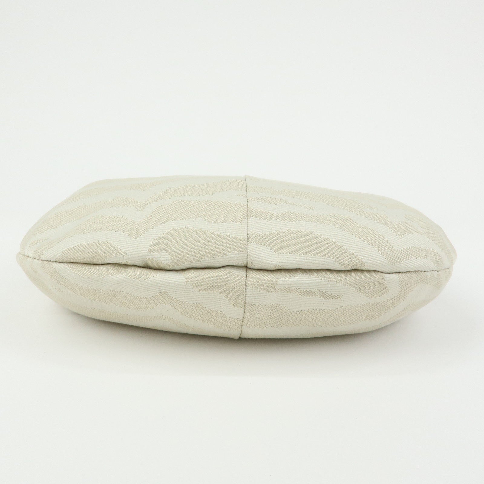 FENDI Canvas Leather Hand Bag Shoulder Bag Light Beige White 8BR391