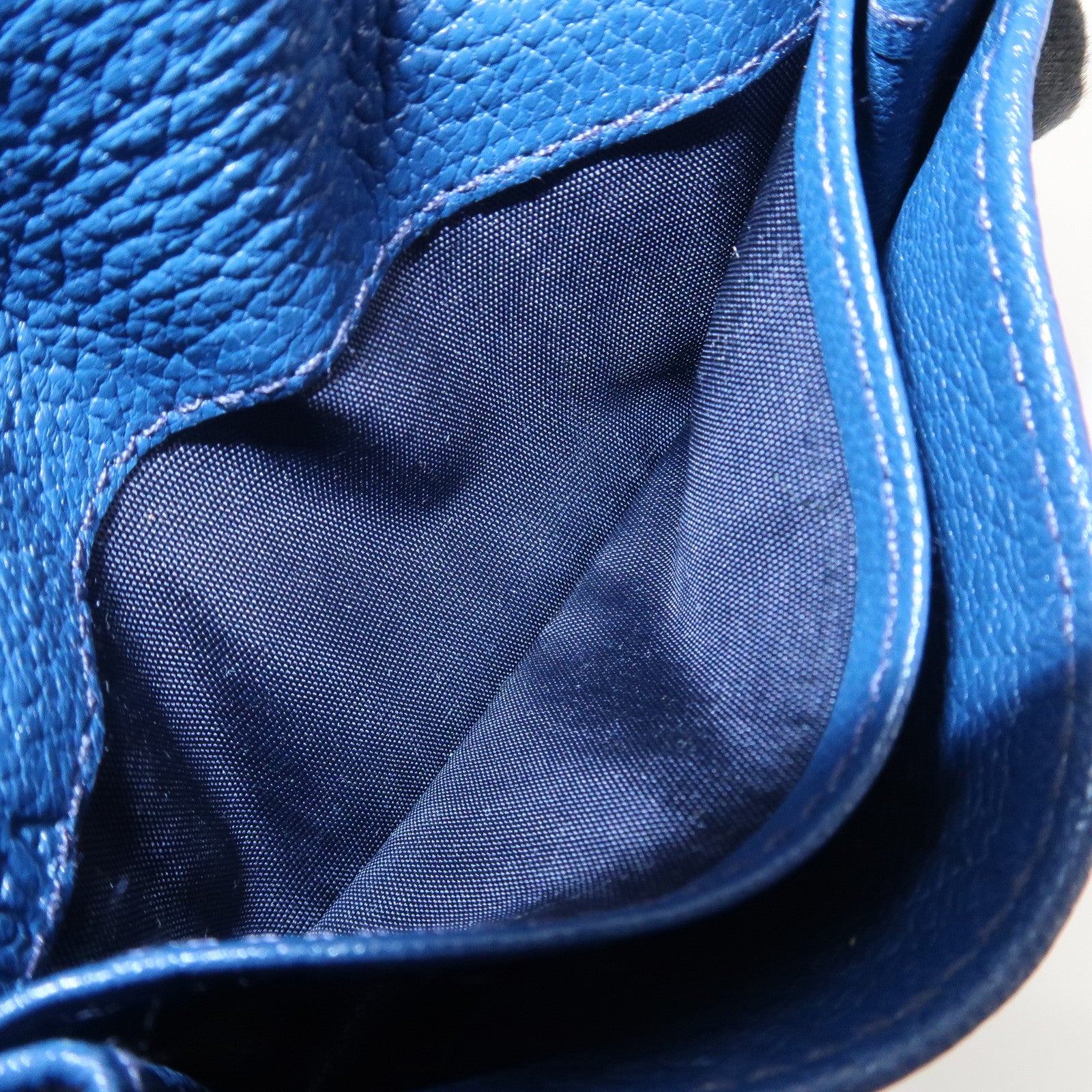 MIU MIU Leather Card Case Card Holder Fragment Case Blue 5M1122