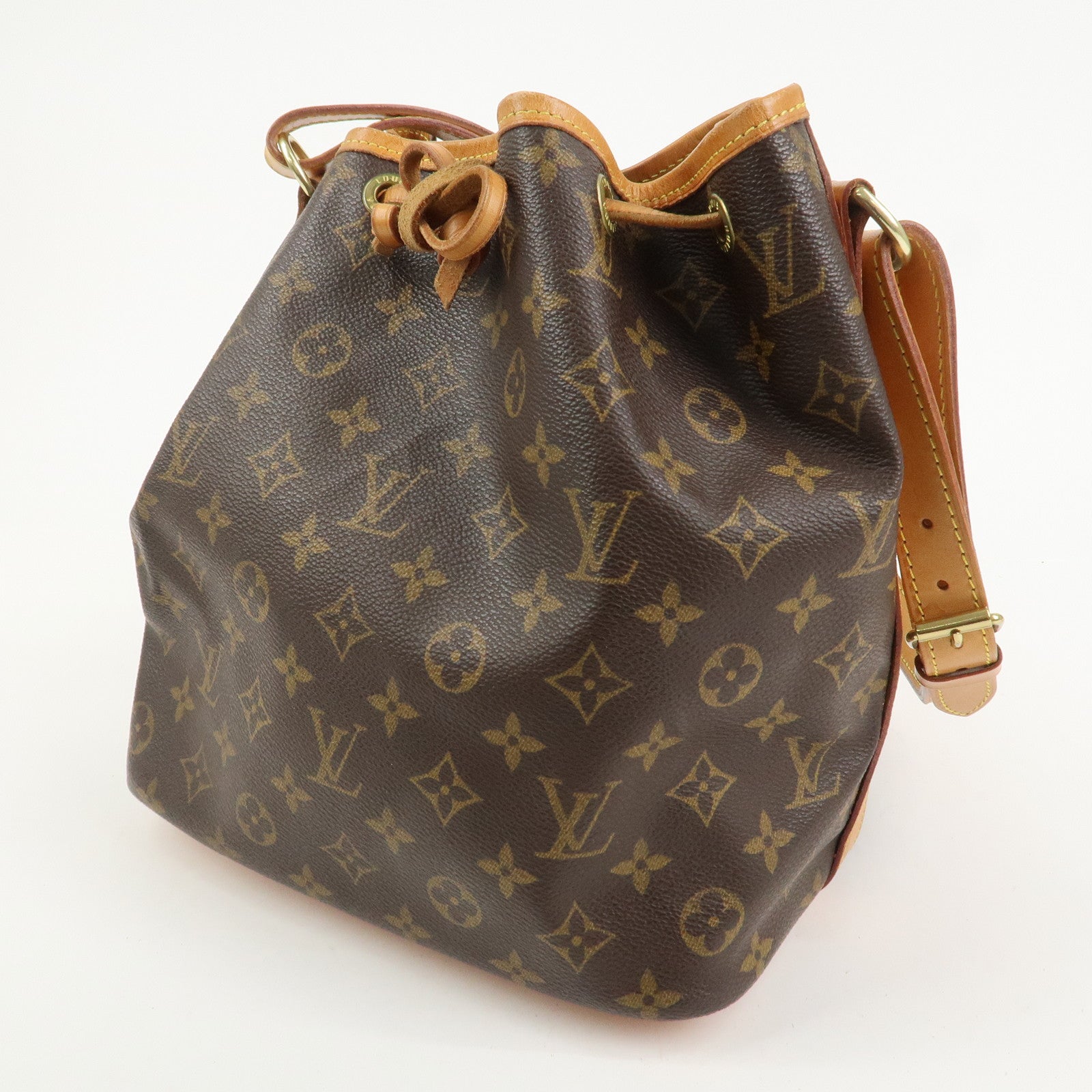 Louis Vuitton Monogram Canvas Petit Noe Shoulder Bag Brown M42226