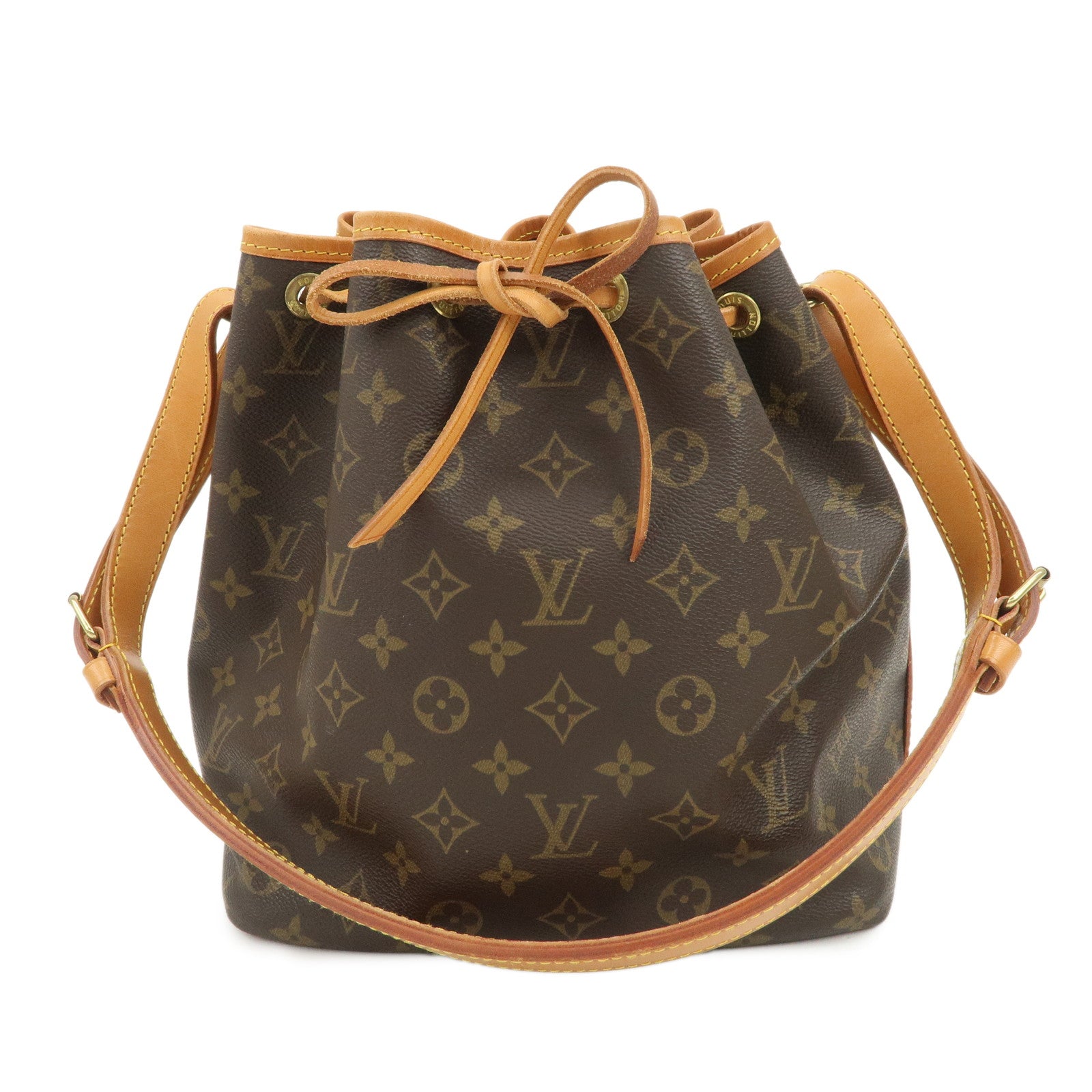 Louis Vuitton Monogram Petit Noe Shoulder Bag Brown M42226