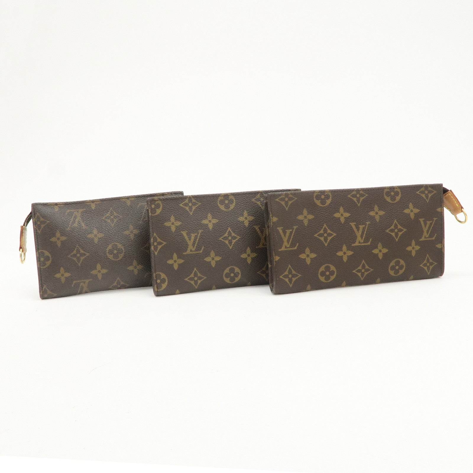 Louis Vuitton Monogram Canvas Set of 3 Pouch Brown