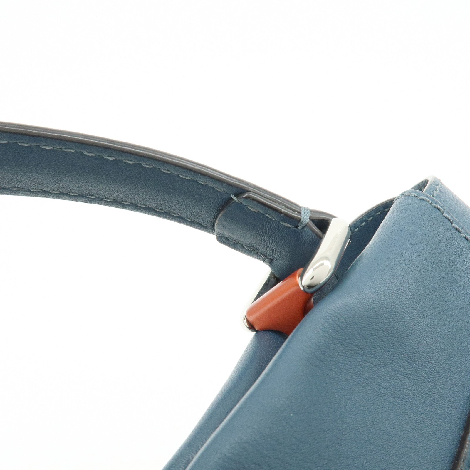 FENDI Peekaboo Calf Leather 2Way Bag Hand Bag Shoulder Bag 8BN290
