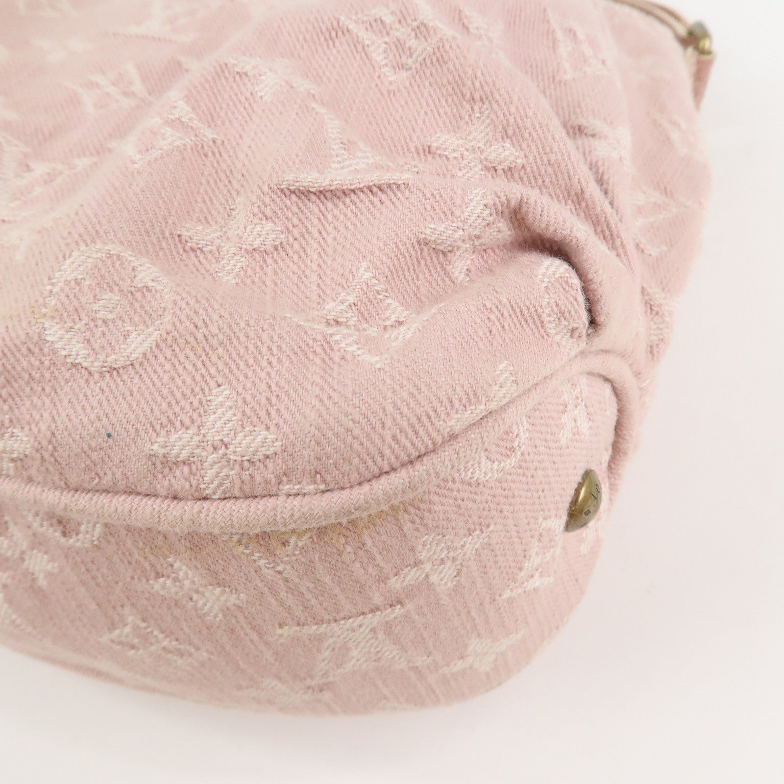 Louis Vuitton Monogram Denim Slightly Shoulder Bag Pink M95833
