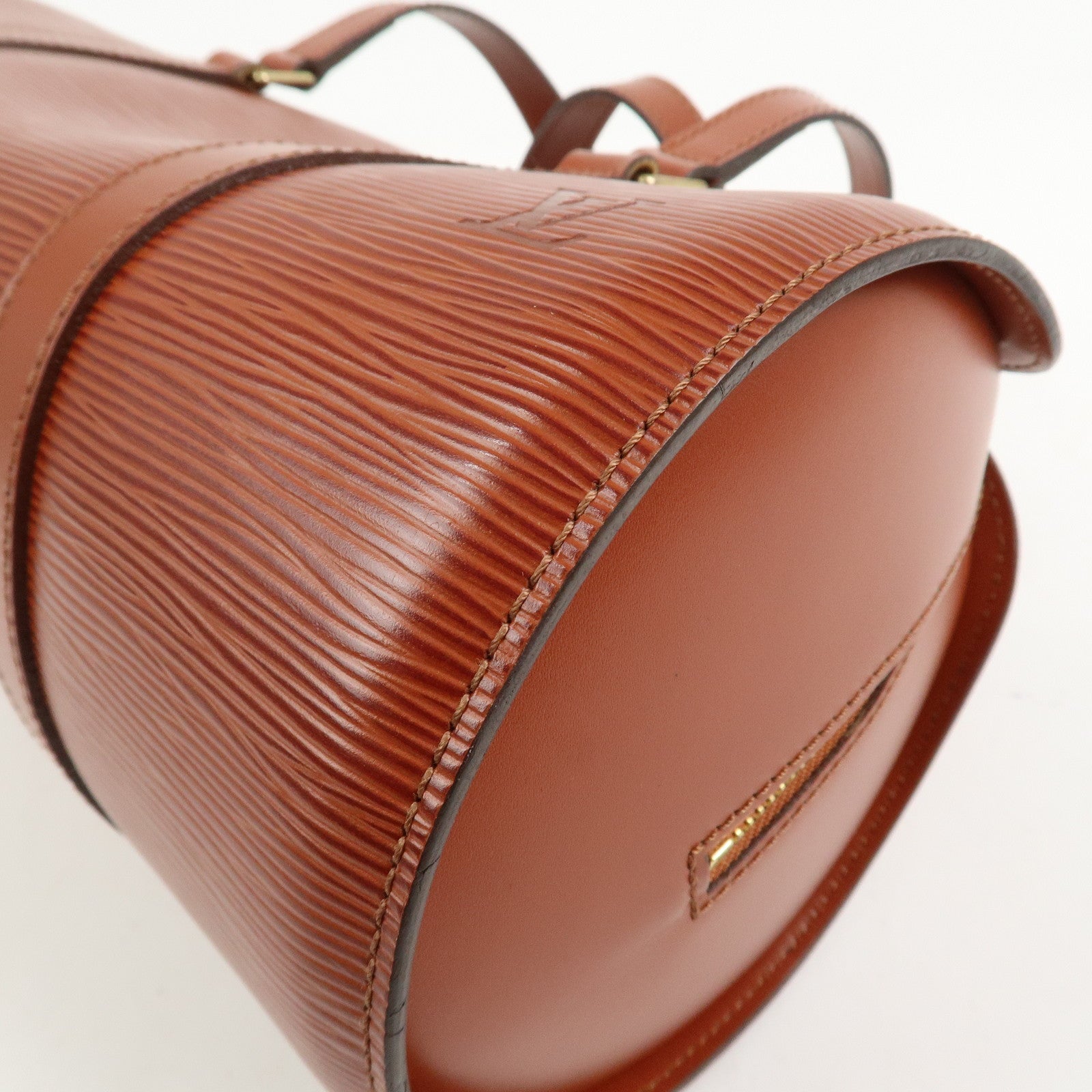 Louis Vuitton Epi Leather Soufflot Hand Bag Kenya Brown M52223