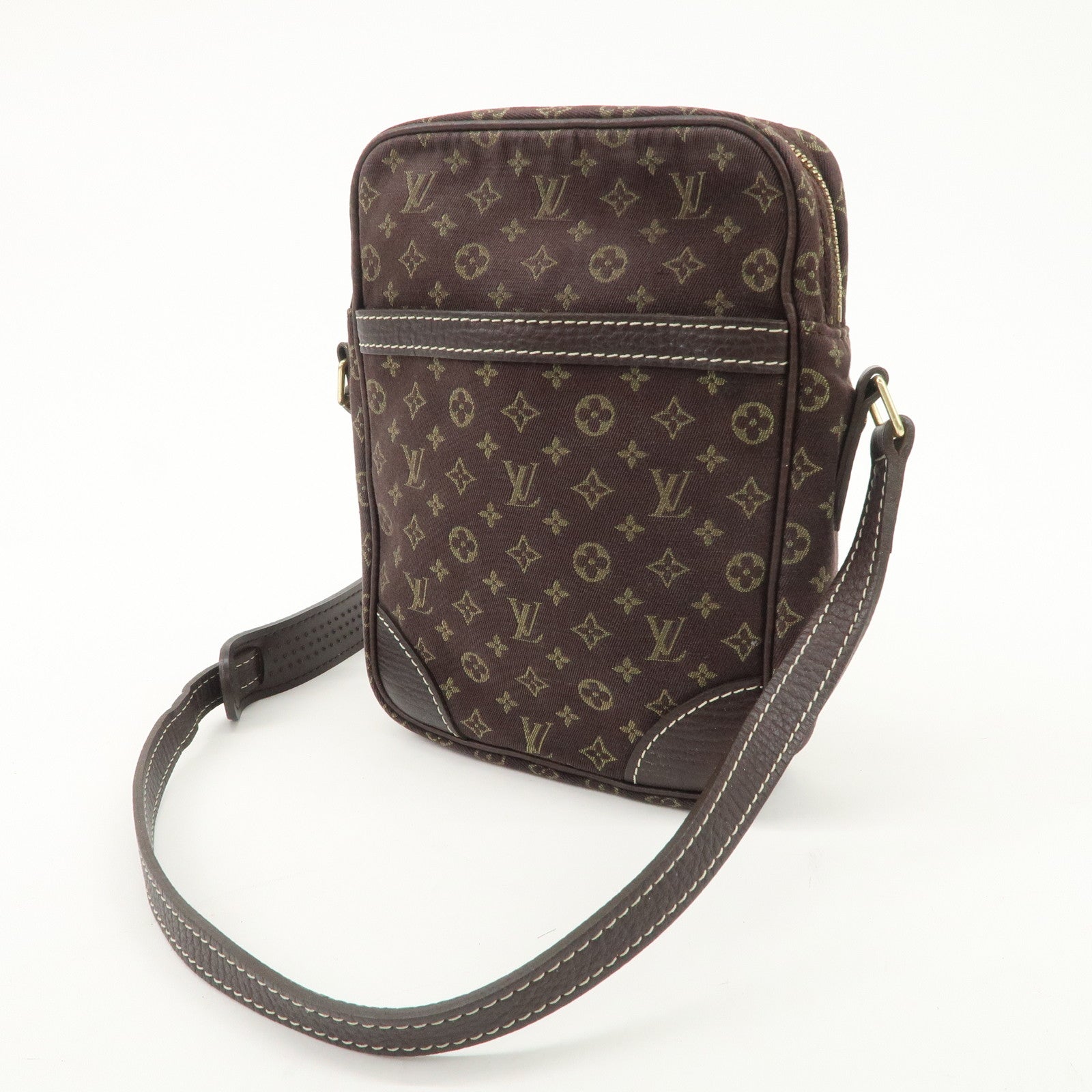 Louis Vuitton Monogram Mini Lin Danube Shoulder Bag Brown M95228
