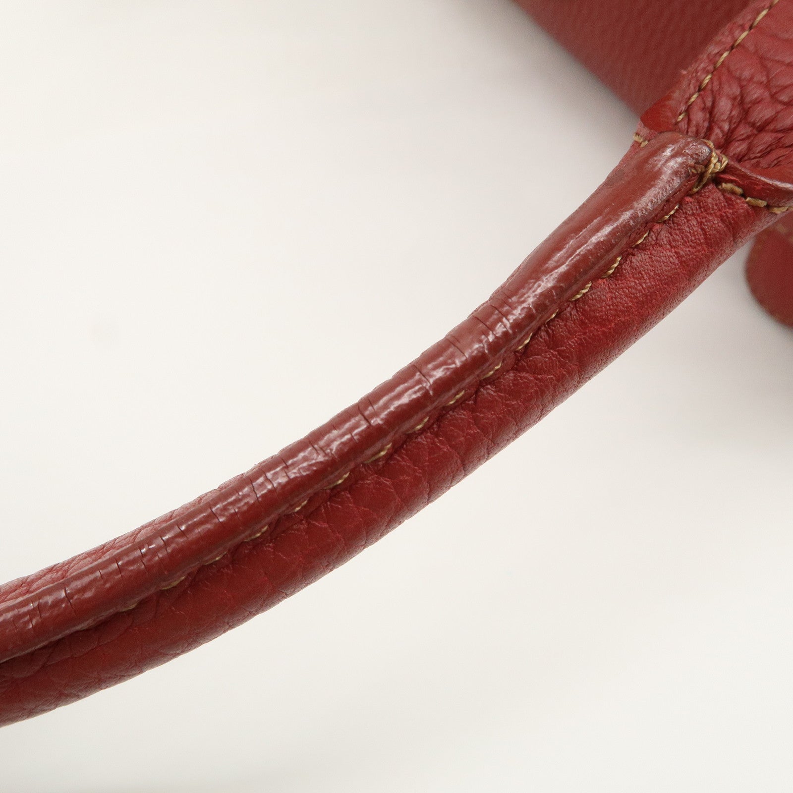 LOEWE Senda Leather Shoulder Bag Hand Bag Red