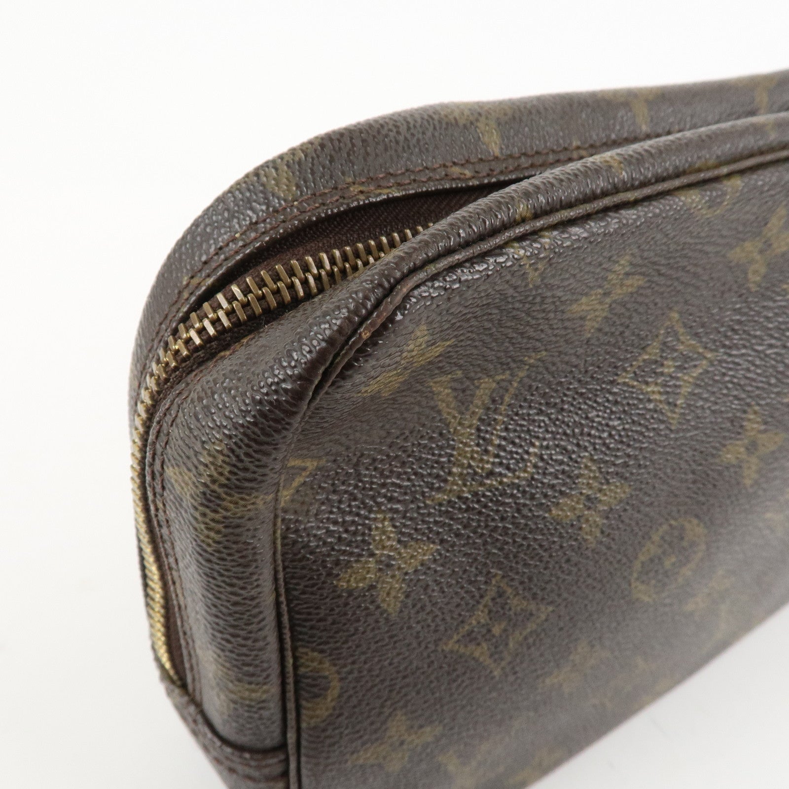 Louis Vuitton Monogram Trousse Toilette 23 Pouch Brown M47524 Used