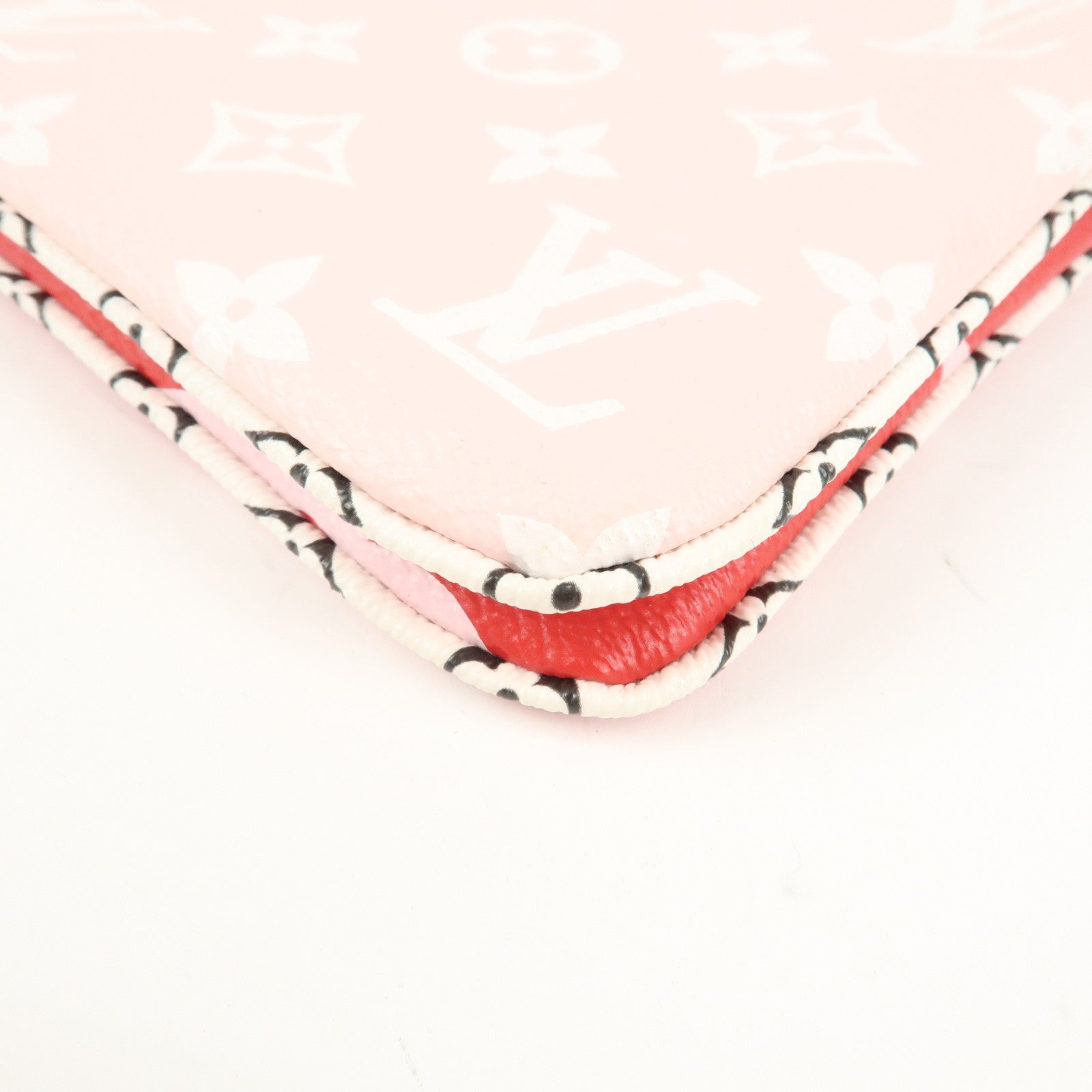 Louis Vuitton Monogram Giant Pochette Double Zip Pouch Rouge M67561 Used