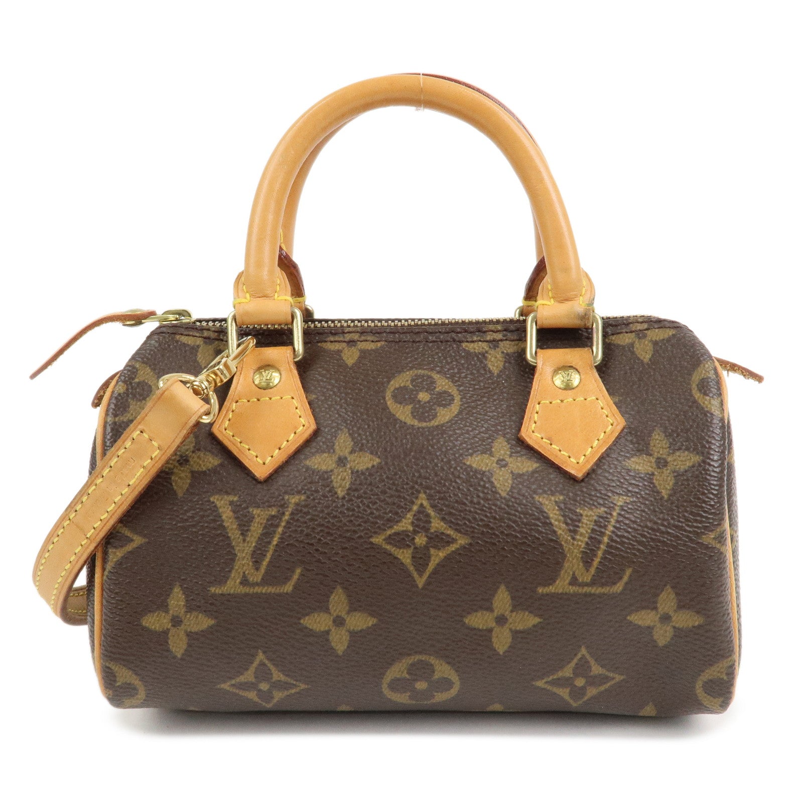 Louis Vuitton Monogram Mini Speedy Hand Bag Brown M41534