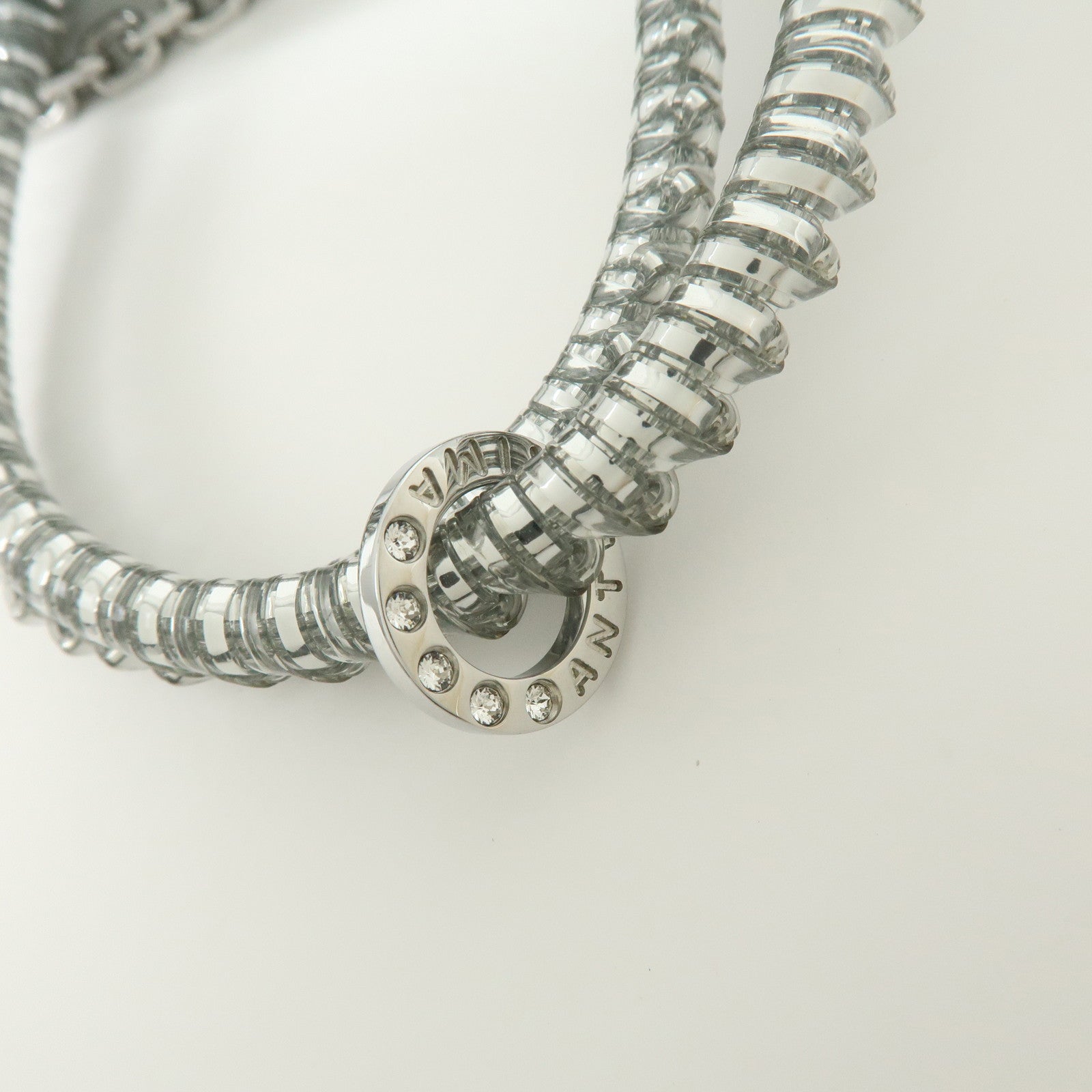 ANTEPRIMA PVC 2Way Bag Hand Bag Shoulder Bag Silver