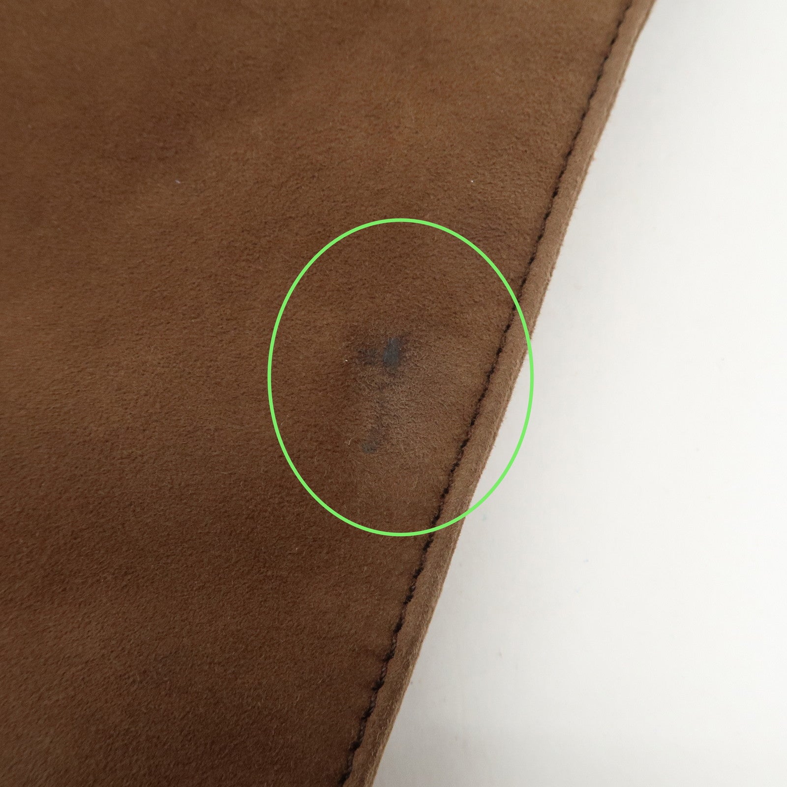 LOEWE Anagram Suede Tote Bag Hand Bag Brown