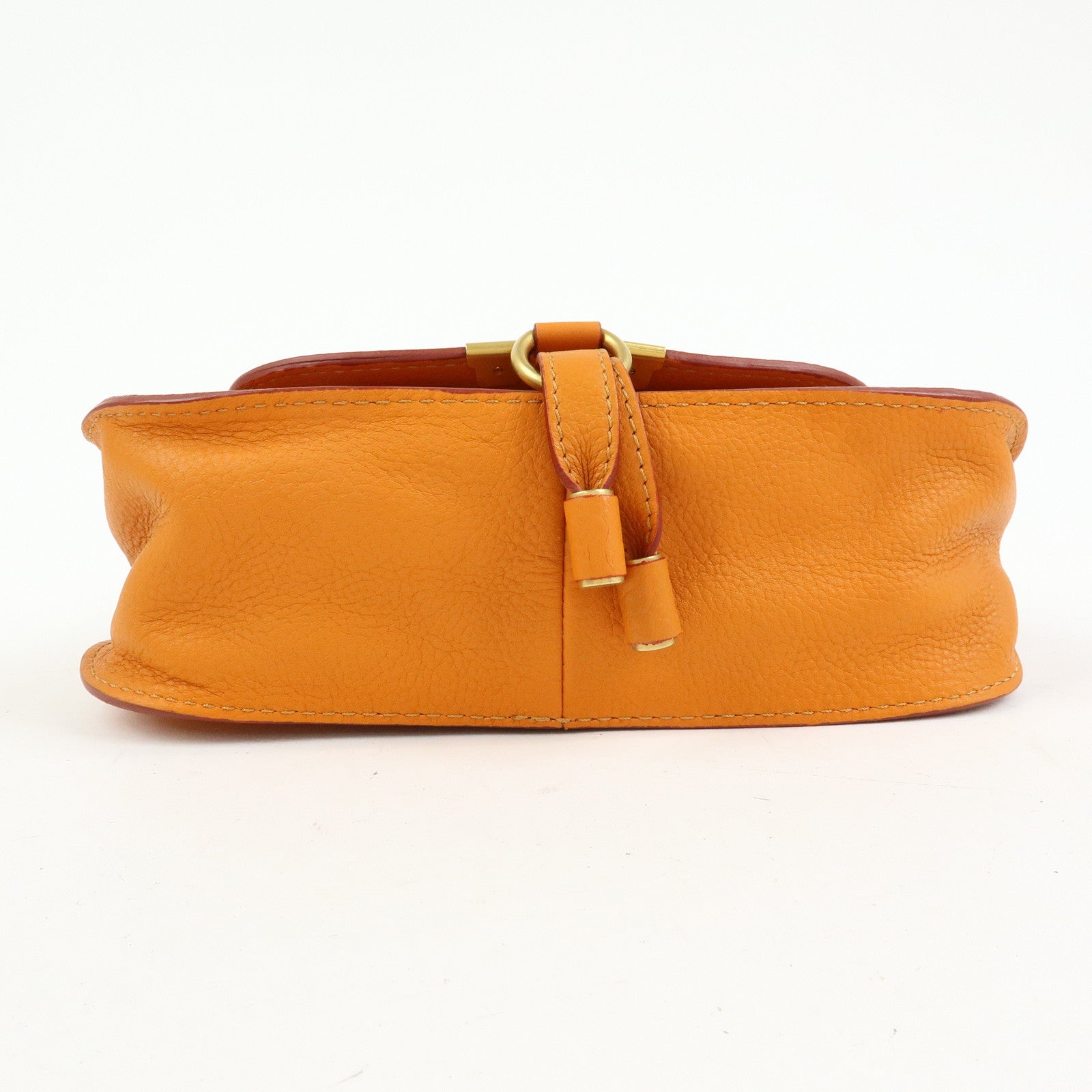 Chloe Marcy Leather 2Way Bag Hand Bag Shoulder Bag Orange