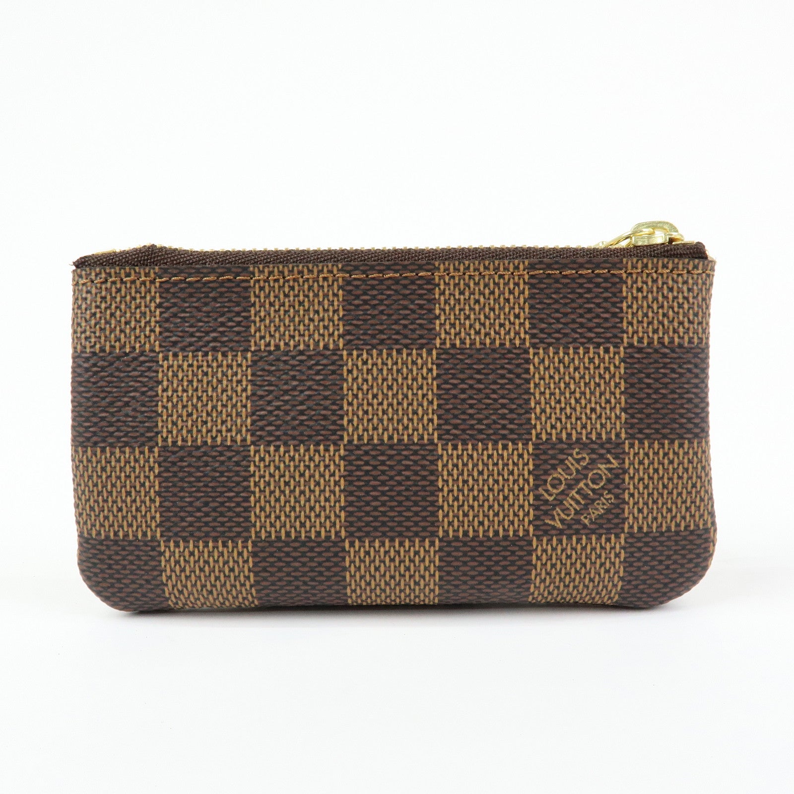 Louis Vuitton Damier Canvas Pochette Cles Coin Case Brown N62658