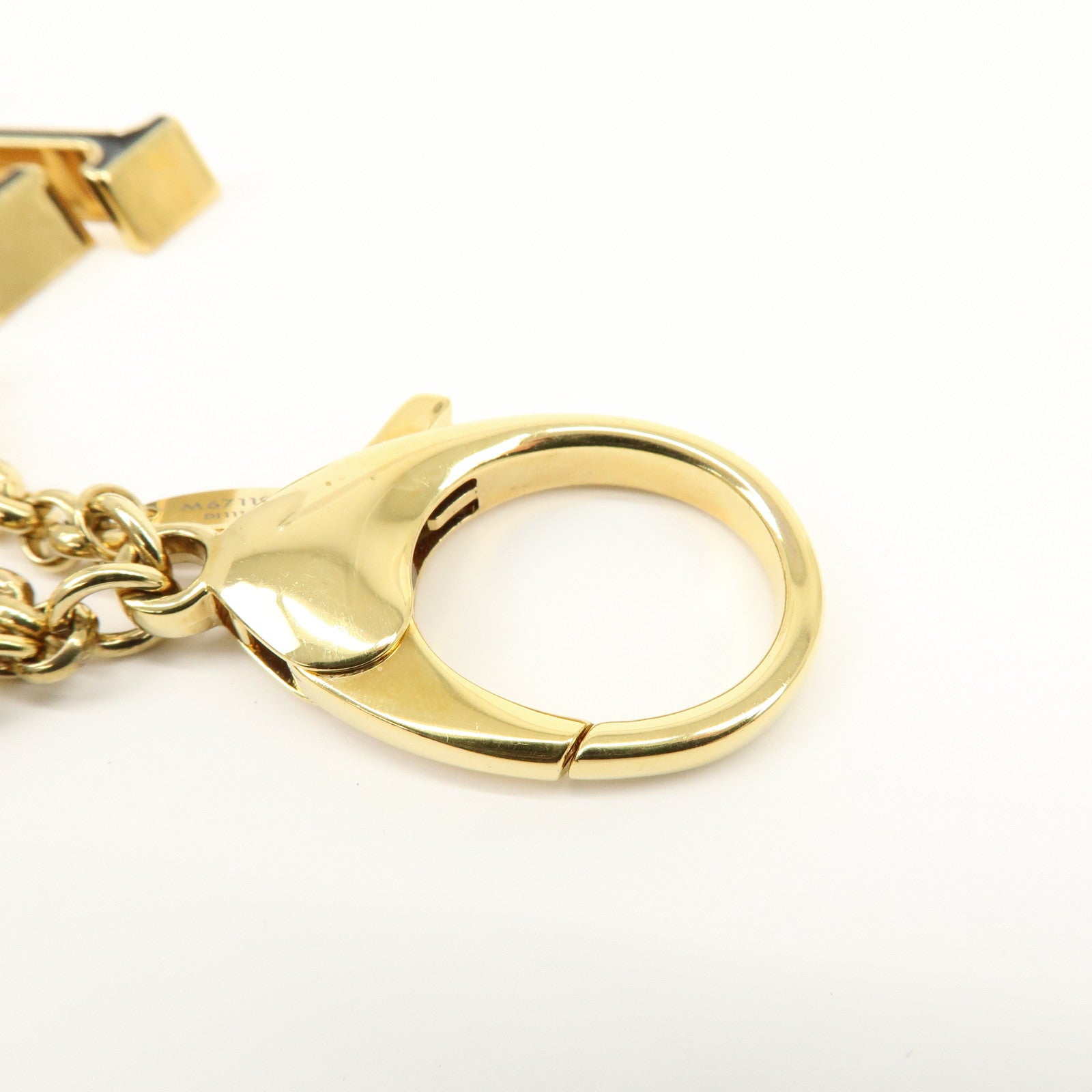 Louis Vuitton Fleur de Monogram Key Chain Bag Charm Gold M67119