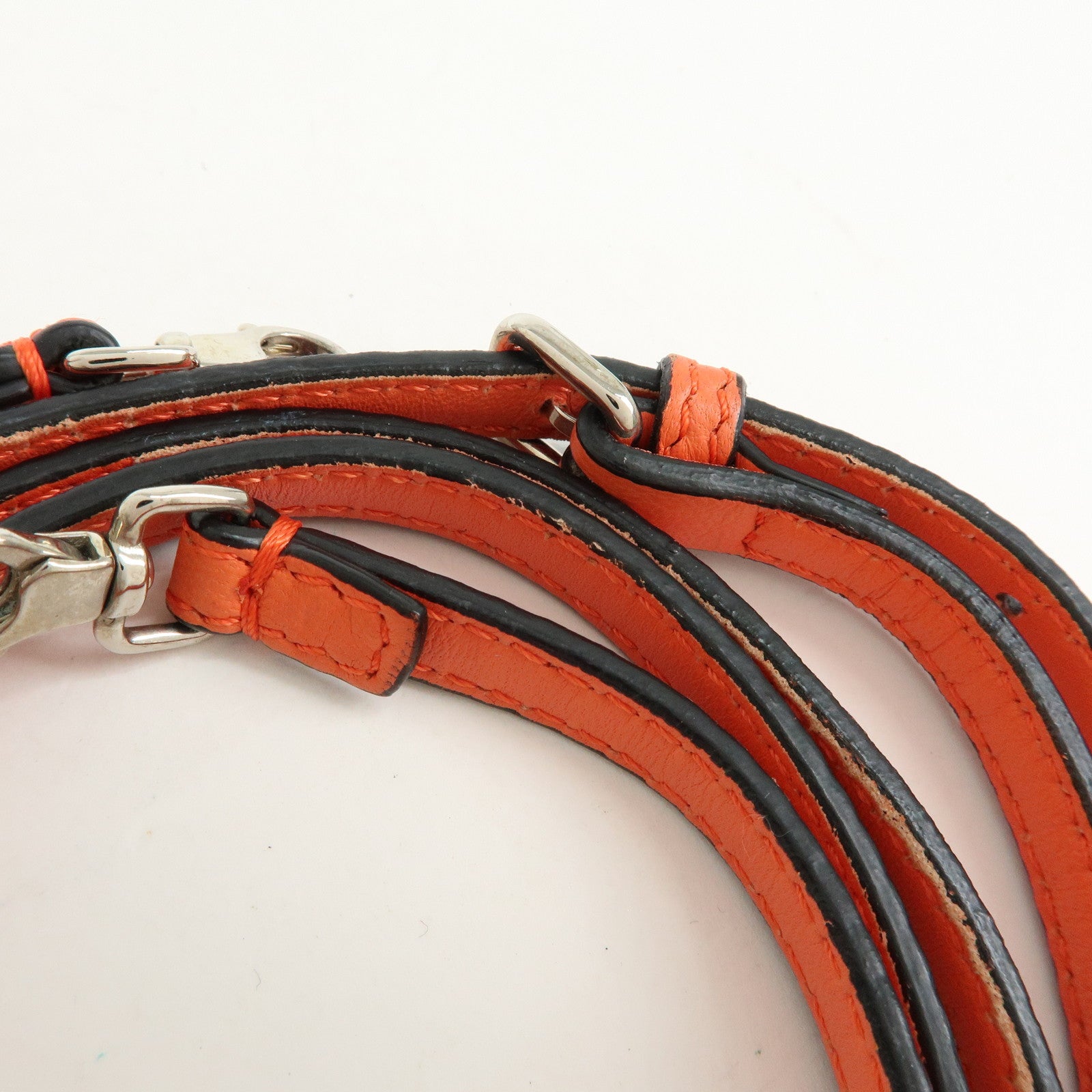 FENDI Micro Baguette 2Way Shoulder Bag Crossbody Bag Orange 8M0354