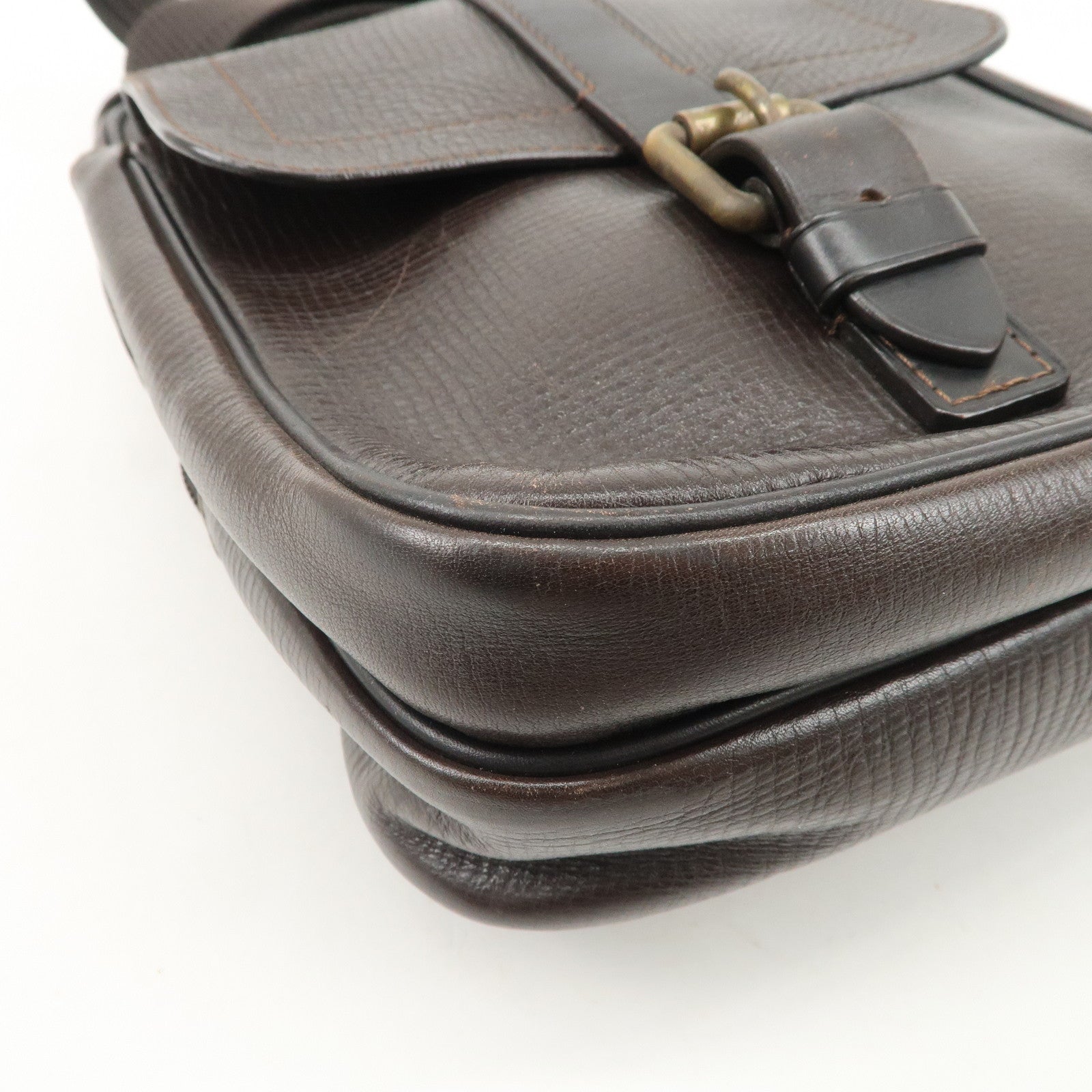 Louis Vuitton Utah Leather Irokuwa Crossbody Bag Cafe M92534 Used