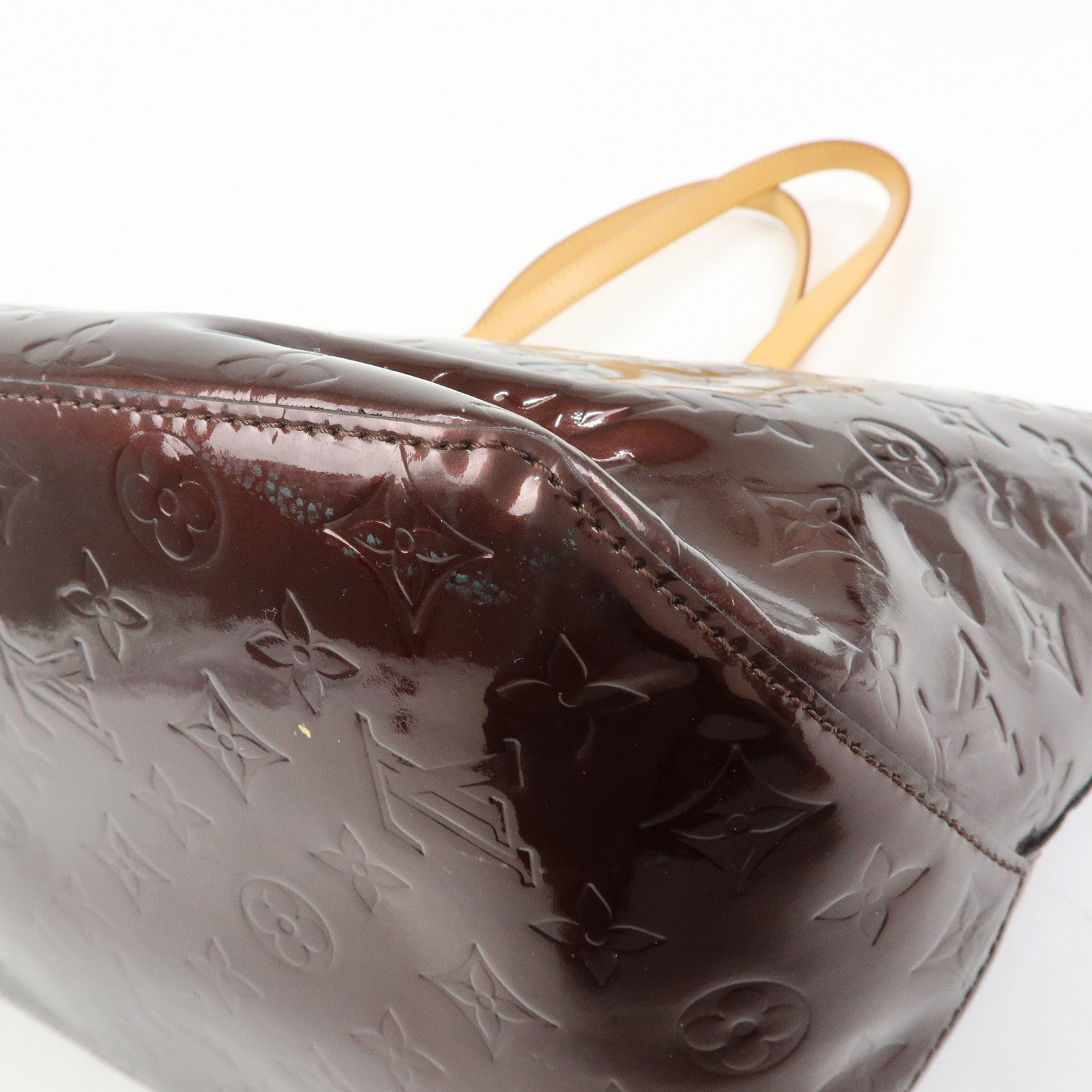 Louis Vuitton Monogram Vernis Bellevue GM Hand Bag Amarante M93589