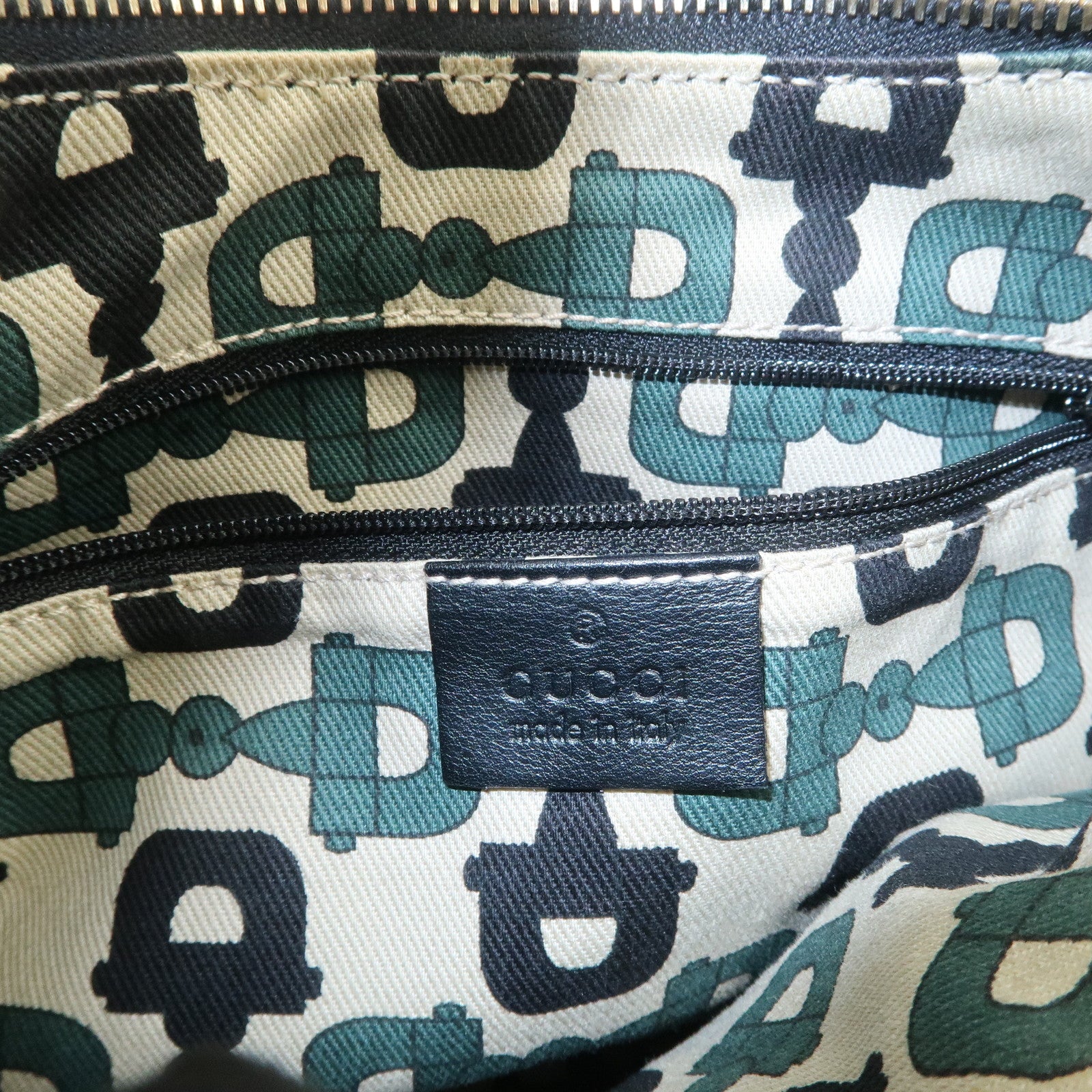 GUCCI Abbey Guccissima Leather Shoulder Bag Hand Bag Black 190525