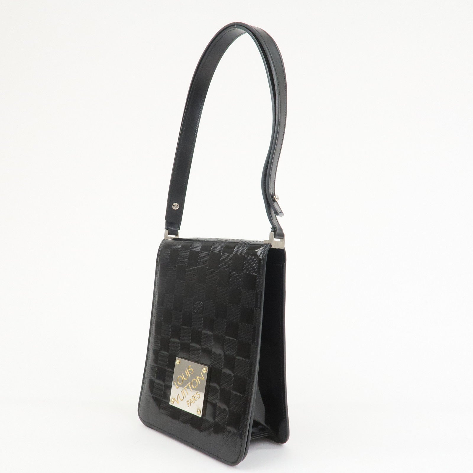 Louis Vuitton Damier Vernis Club Shoulder Bag Noir M92127