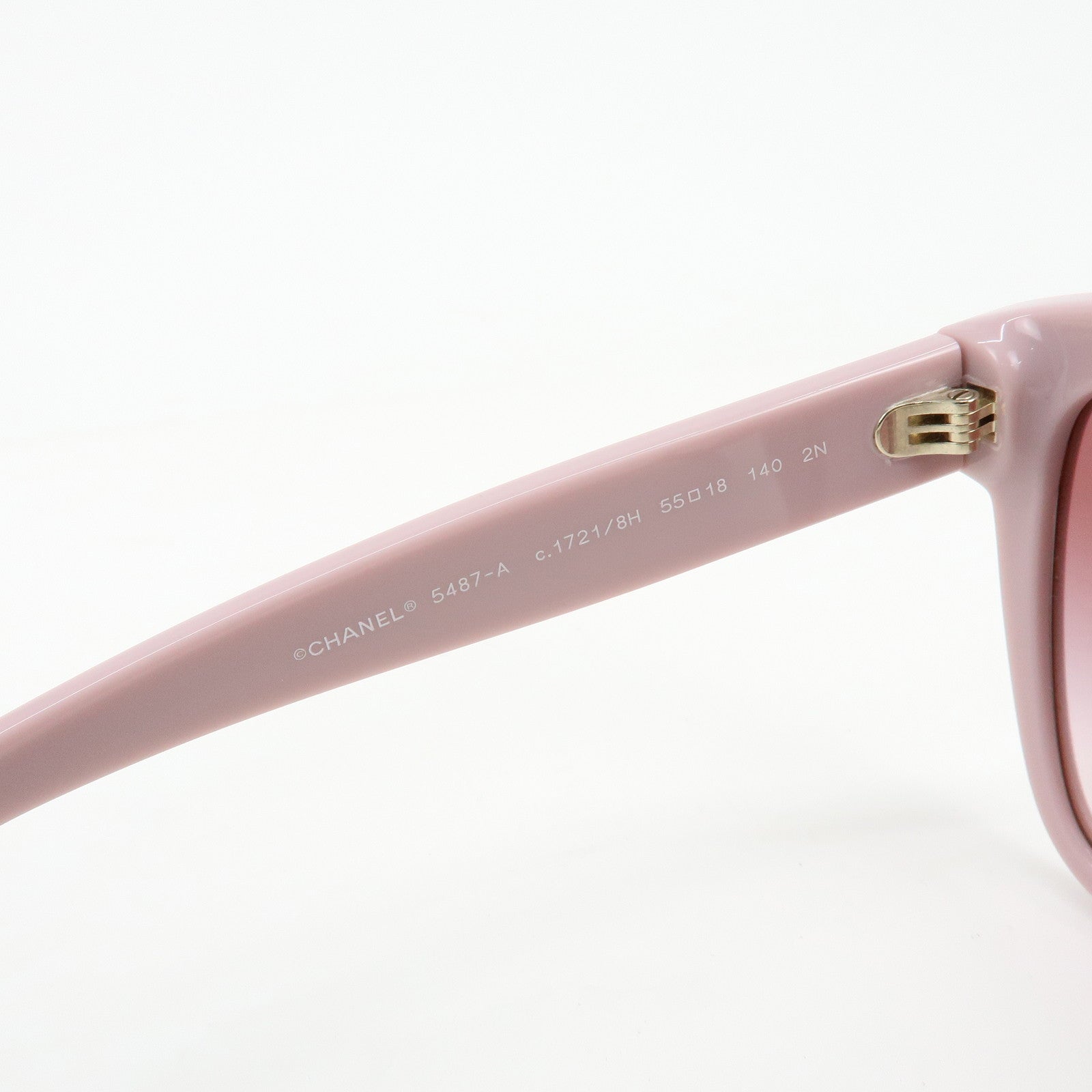CHANEL COCO Mark Plastic Sunglasses Pink c.1721/8H 140 2N 5487 A
