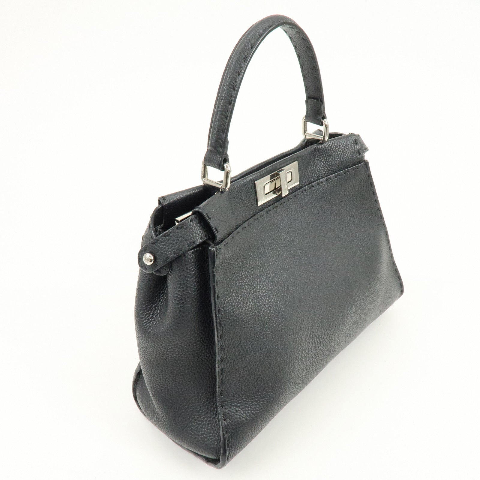 FENDI Selleria Peekaboo Leather 2Way Bag Hand Shoulder Bag 8BN290