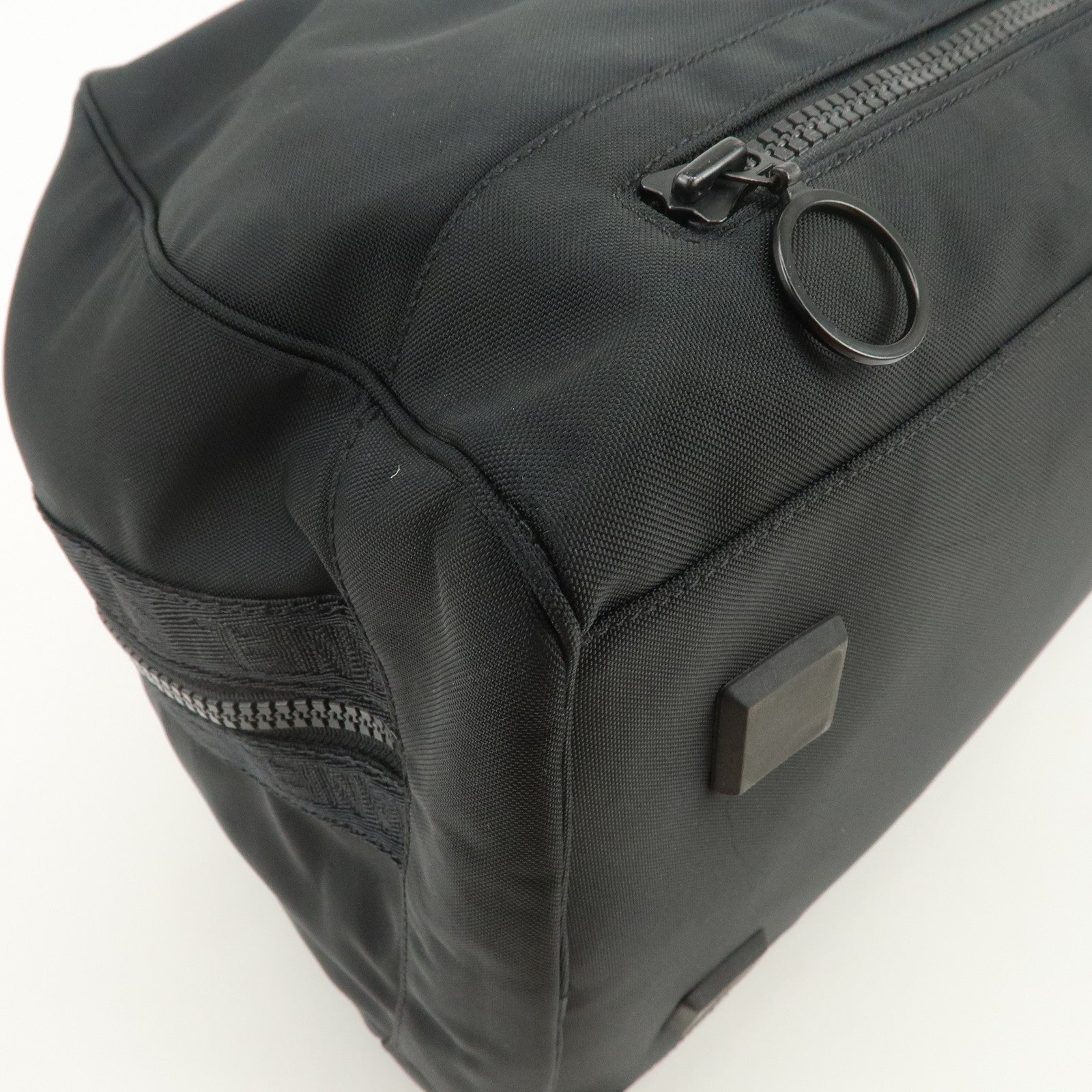 CHANEL Sports Line COCO Mark Nylon Boston Bag Hand Bag Black
