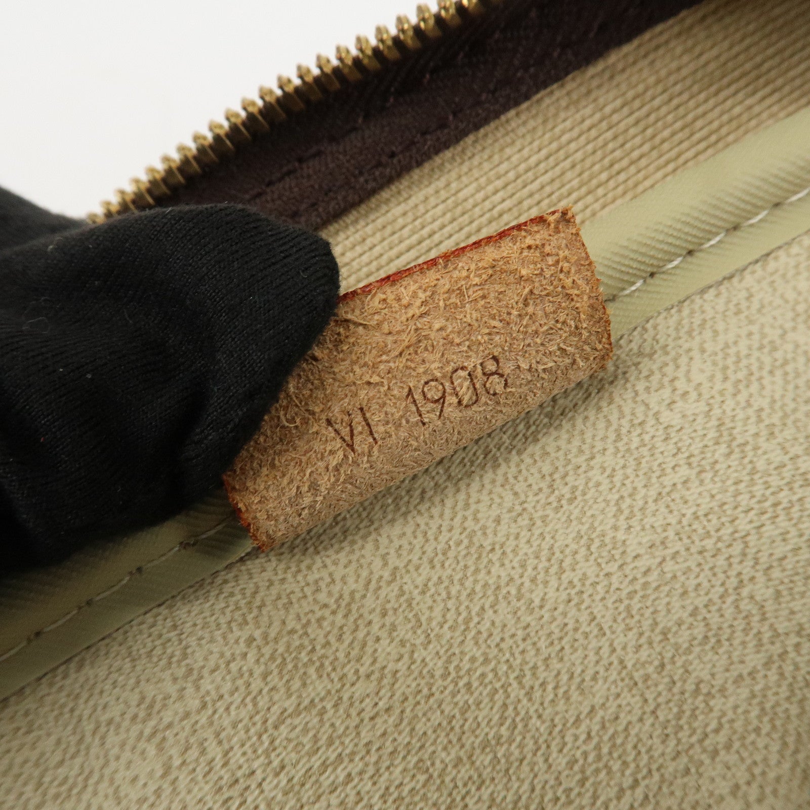 Louis Vuitton Leather Canvas Monogram Deauville Hand Bag M47270 Used