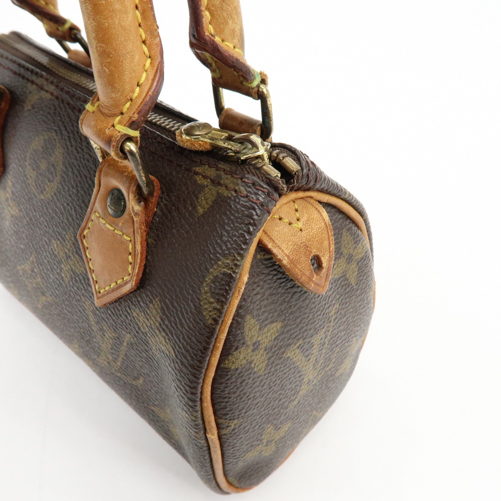 Louis Vuitton Monogram Mini Speedy Hand Bag Brown M41534