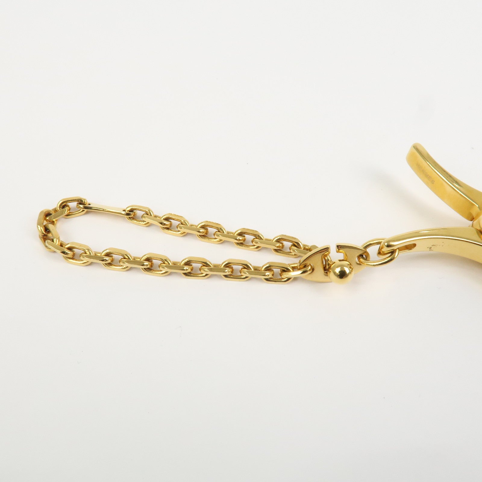 HERMES Filou Metal Glove Clip Glove Holder Gold