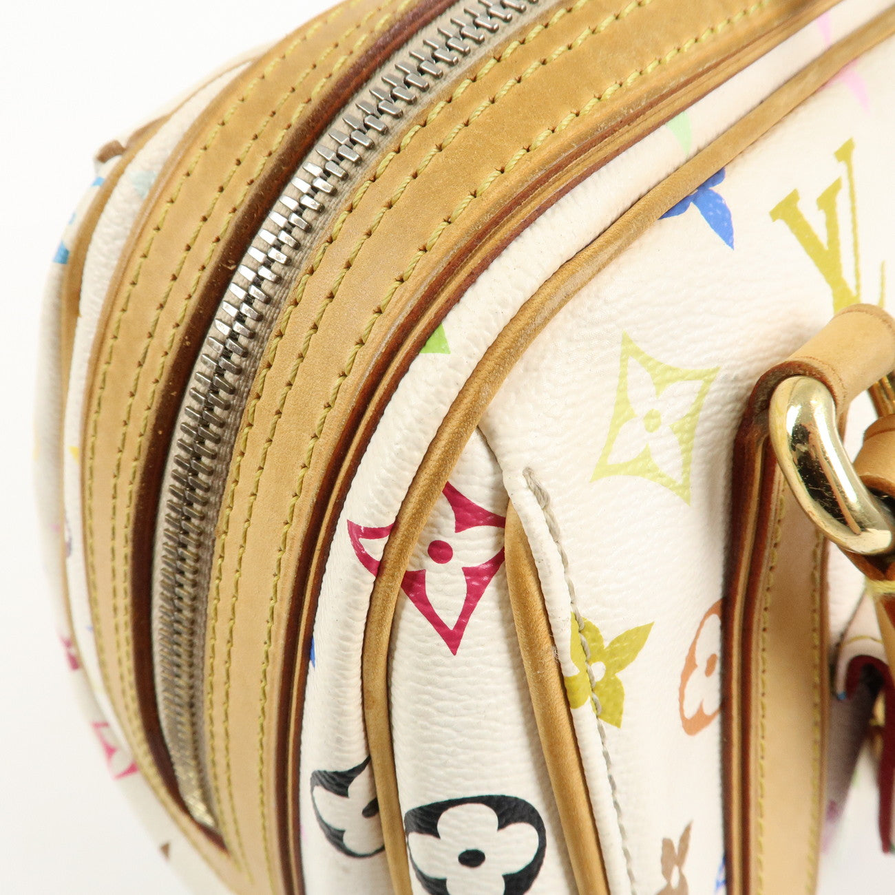 Louis Vuitton Monogram Multicolor Priscilla Hand Bag Blanc M40096 Used