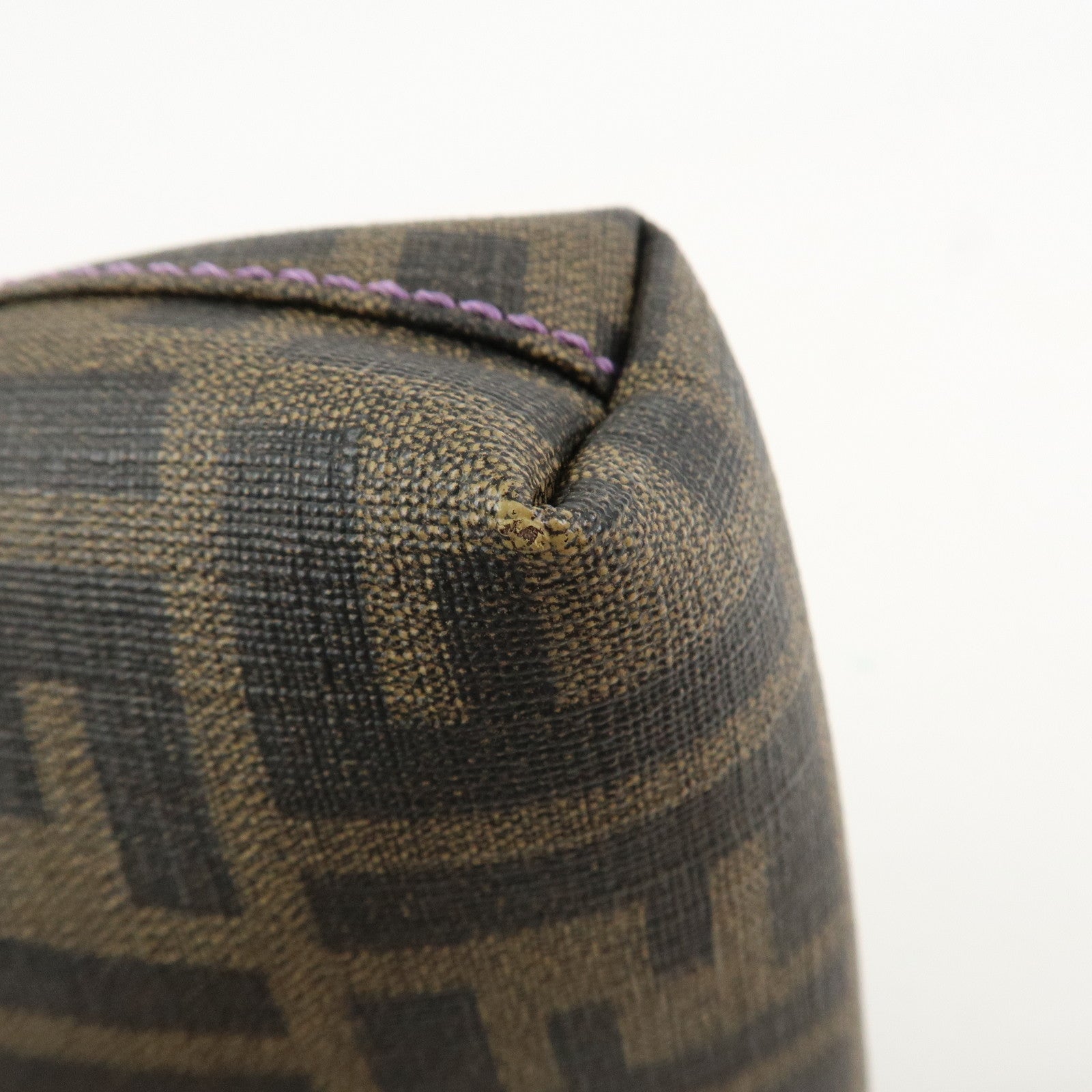 FENDI Zucca PVC Chain Accessory Pouch Hand Bag Shoulder Bag 8BR592