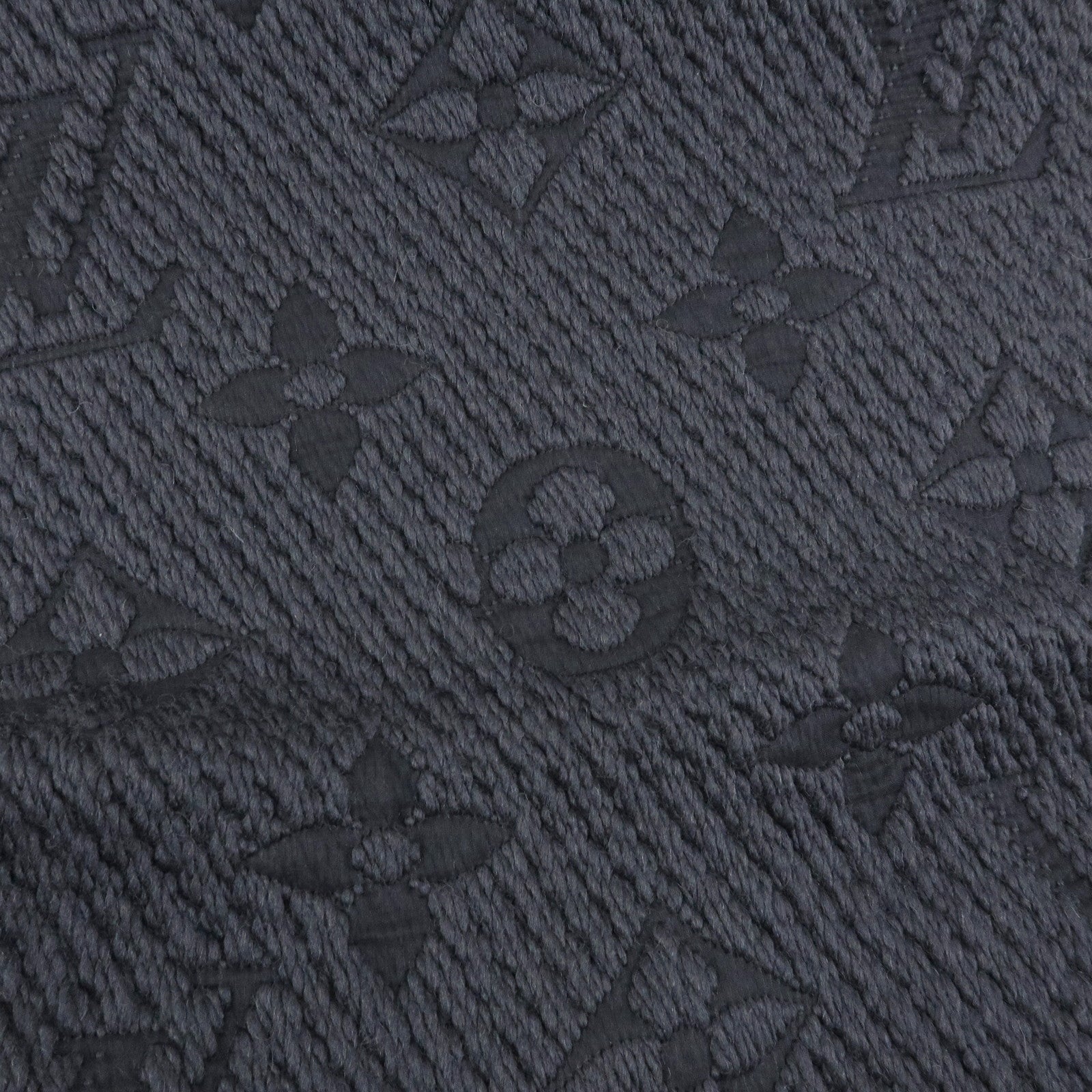 Louis Vuitton Echarpe Logo Mania Wool Silk Scarf Black M72431