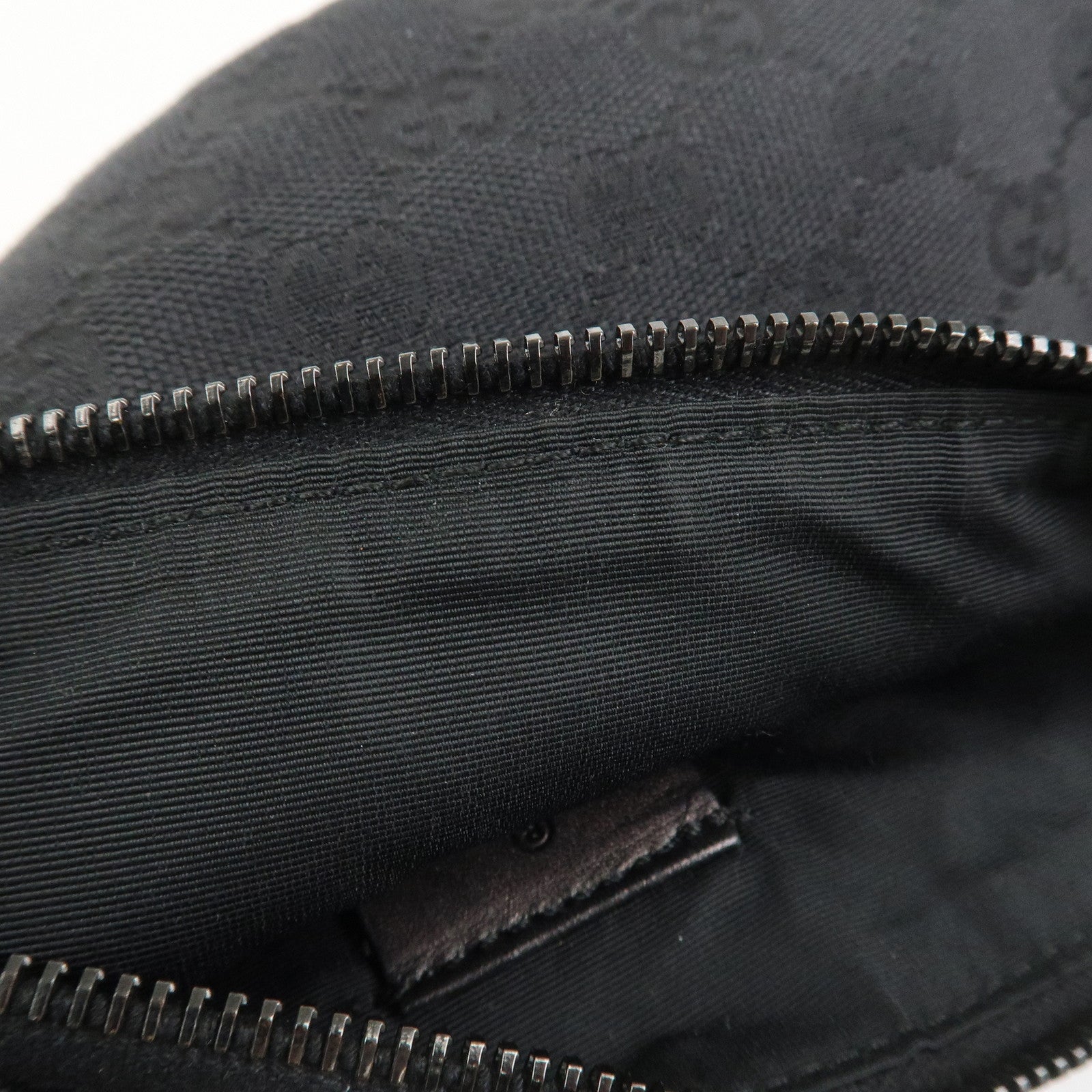 GUCCI GG Canvas Leather Shoulder Bag Hand Bag Pouch Black 103399