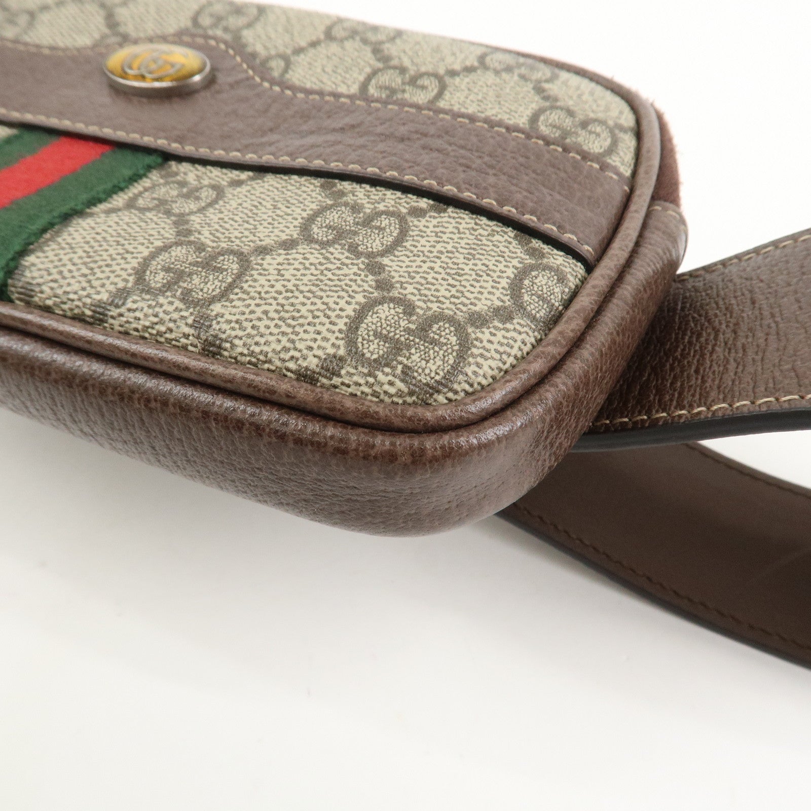 GUCCI Ophidia GG Supreme Leather Waist Bag Brown 519308