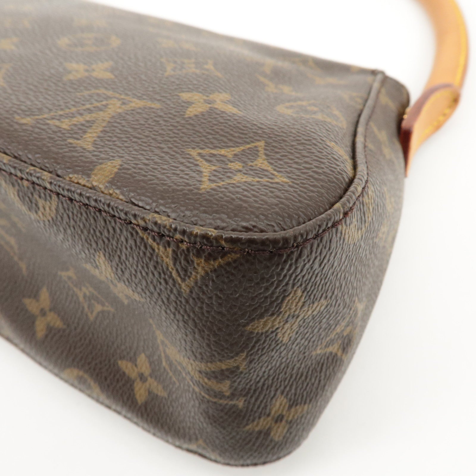 Louis Vuitton Monogram Mini Looping Shoulder Bag Brown M51147 Used