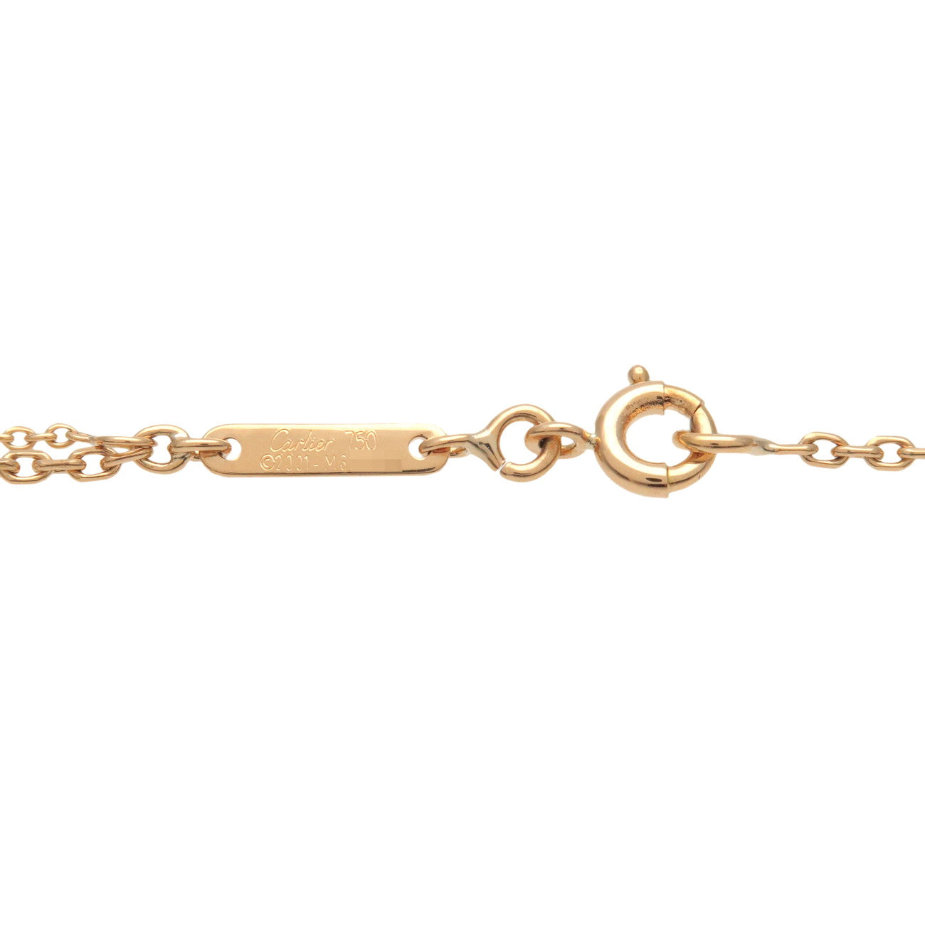 Cartier C Heart Diamond Necklace K18 750YG Yellow Gold