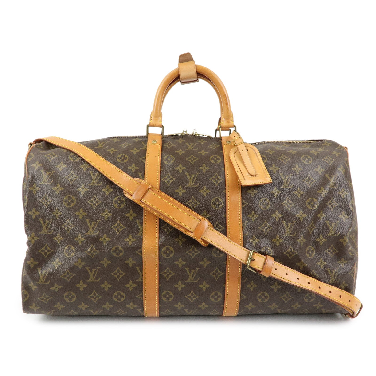 Louis Vuitton Monogram Keep All Bandouliere 55 Boston Bag M41414