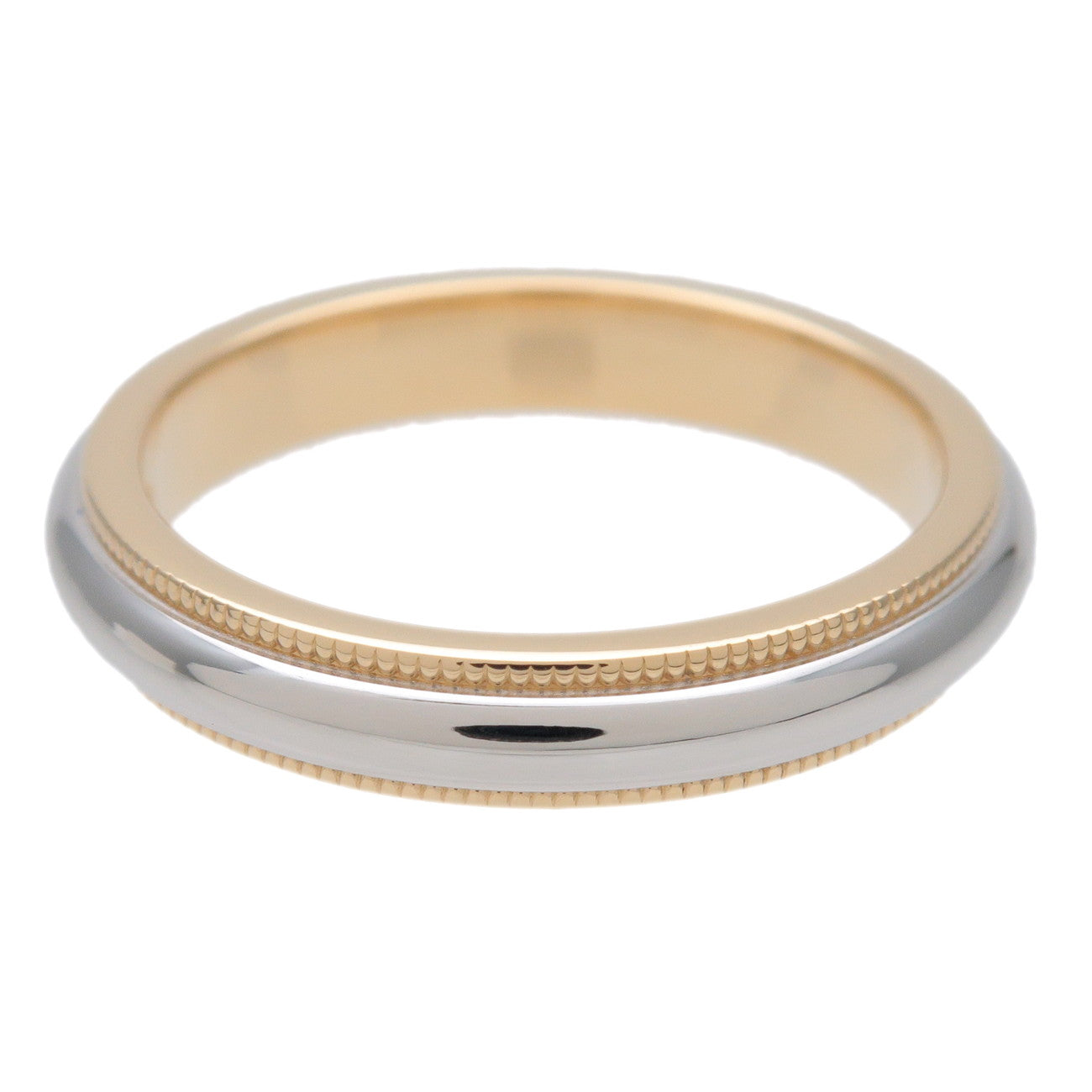 Tiffany & Co Milgrain Band Ring PT950 K18 750YG US5.5-6 EU51