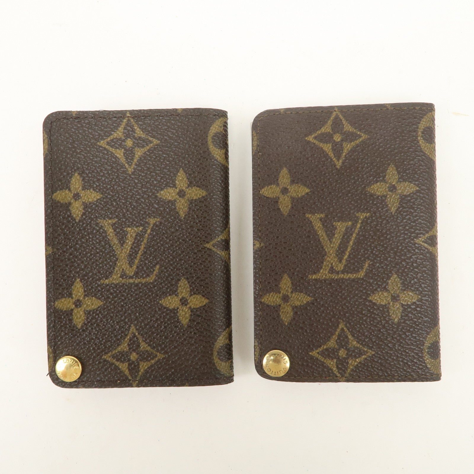 Louis Vuitton Monogram Set of 2 Porte Cartes Credit Pression M60937 Used